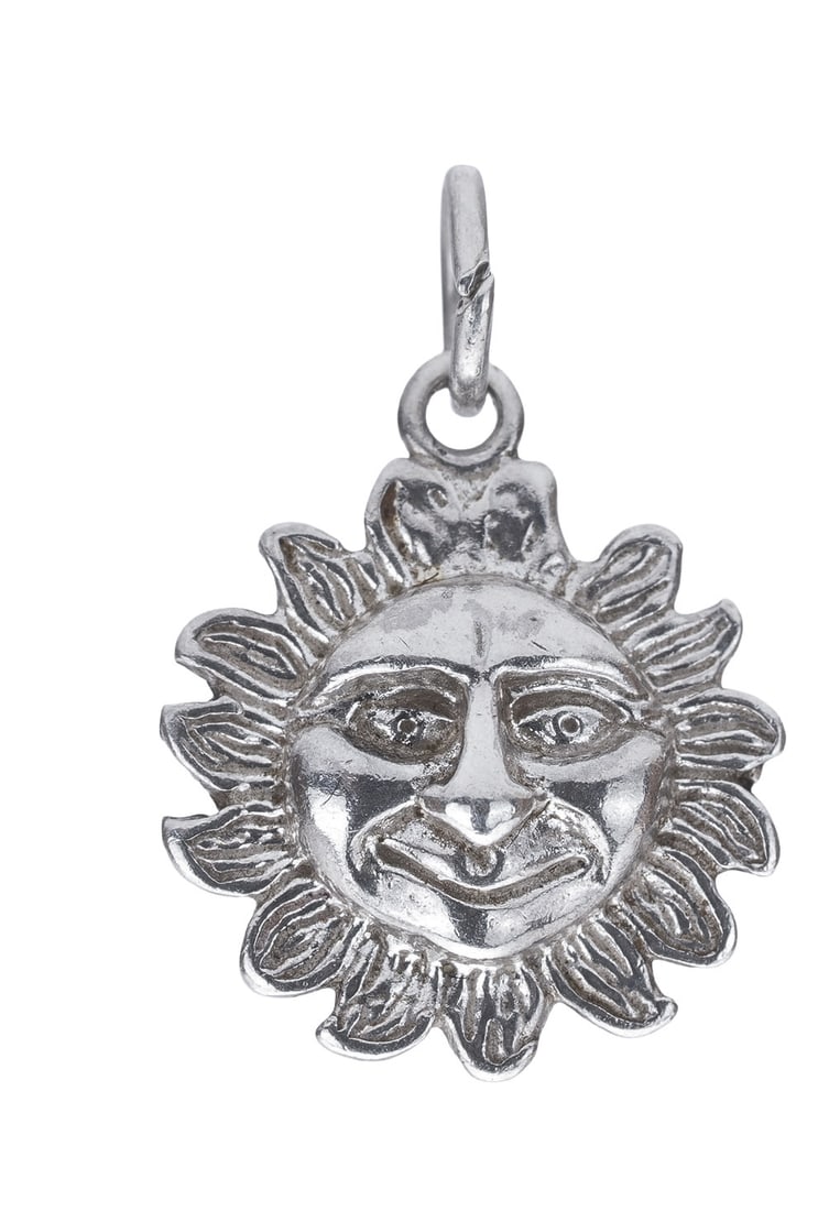 Smiling Sun Pendant Sterling Silver (1 of 4)
