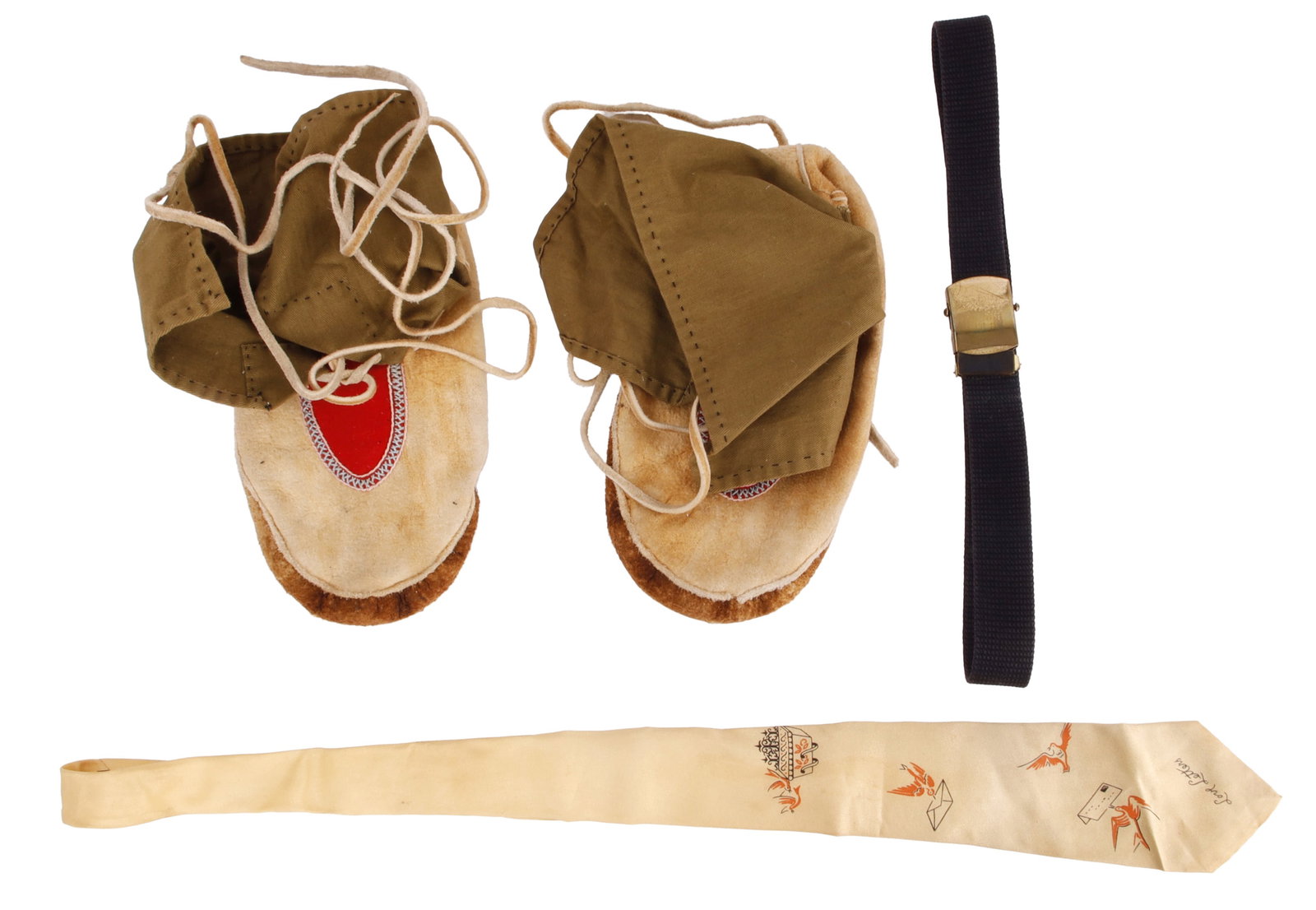 Native American Moccasins WWII Love Letter Necktie (1 of 8)