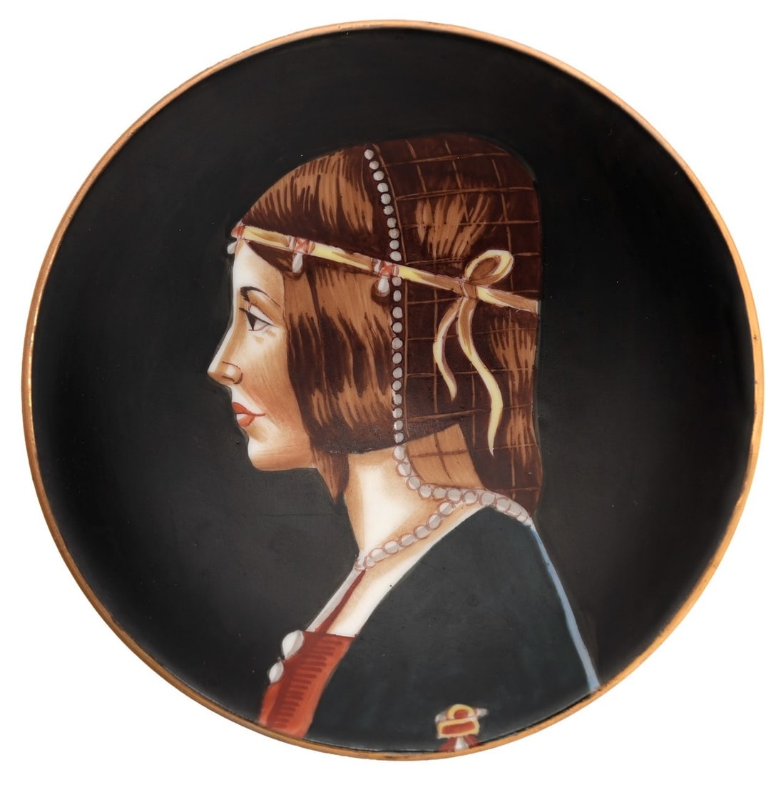 Richard Ginori Portrait Beatrice Porcelain Plate (1 of 3)