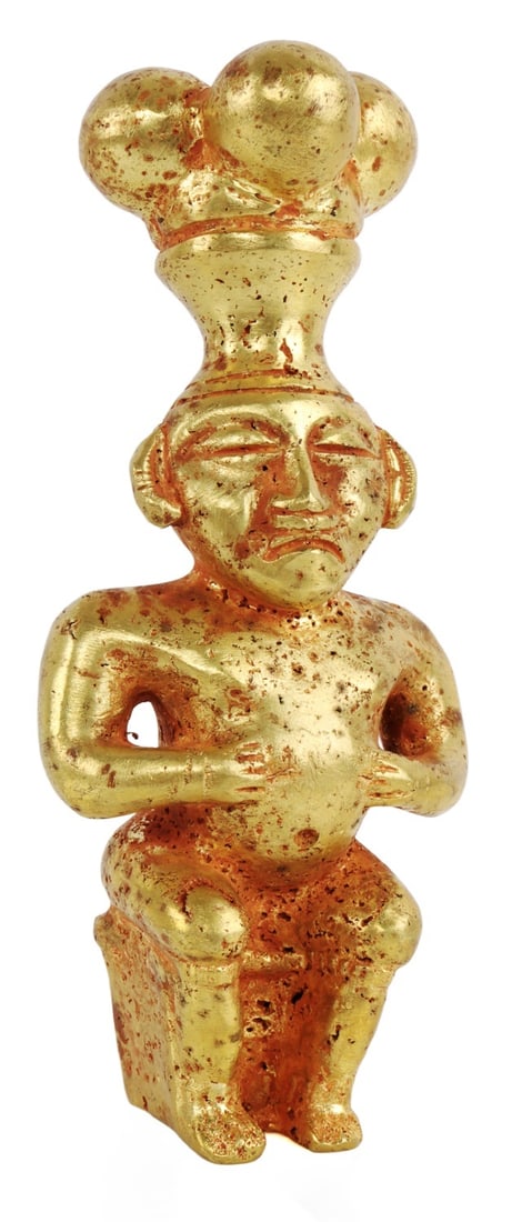 Tumbaga Gold Poporo Figural For Ritual Purposes (1 of 10)