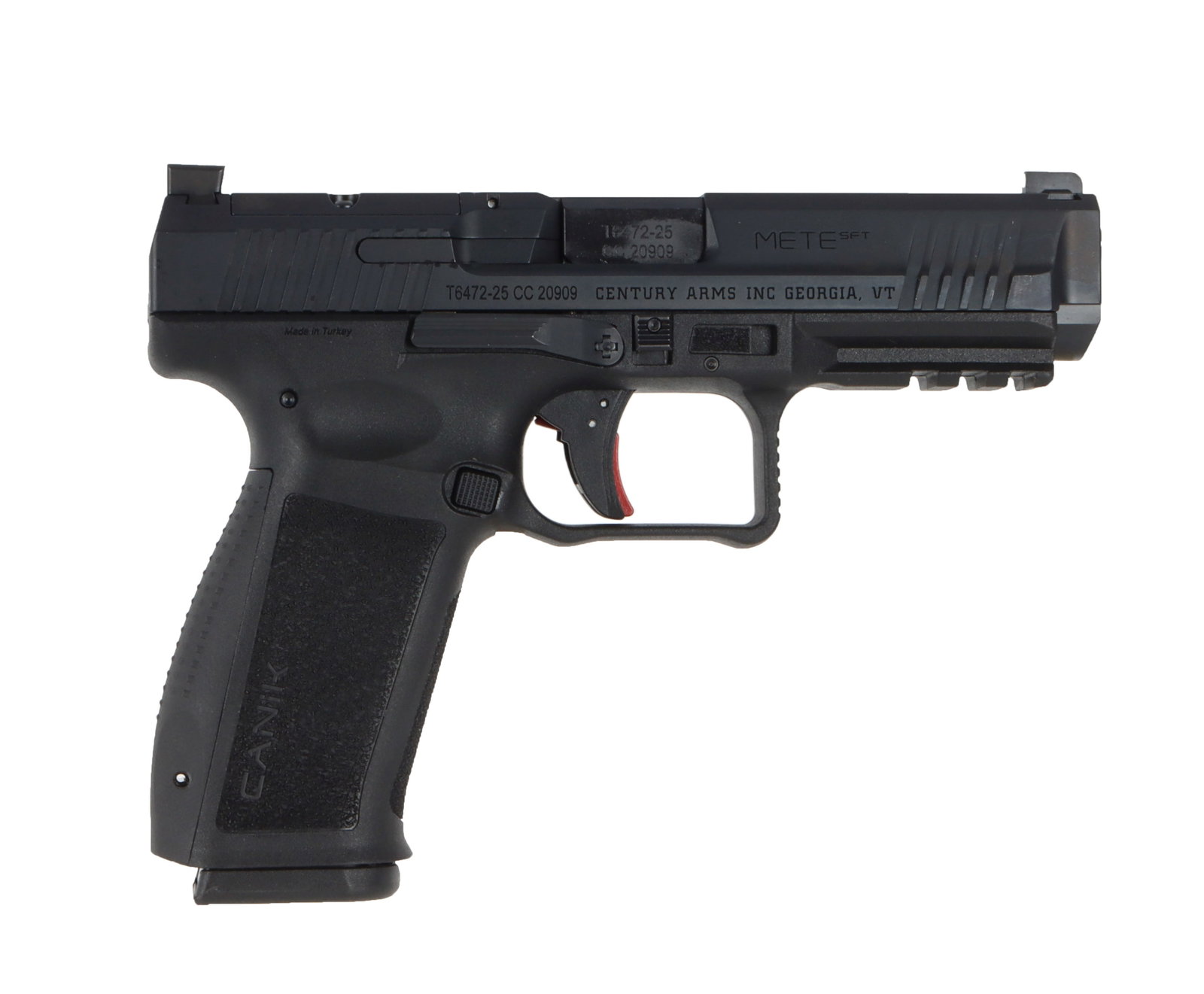 Canik Mete SFT 9mm Pistol Tac Bundle: New in box Canik Mete SFT optic ready semi-automatic pistol tac bundle. Includes 4.5-inch standard barrel, 5-inch threaded barrel, three (3) 18-round magazines and range bag. FFL required for transfer