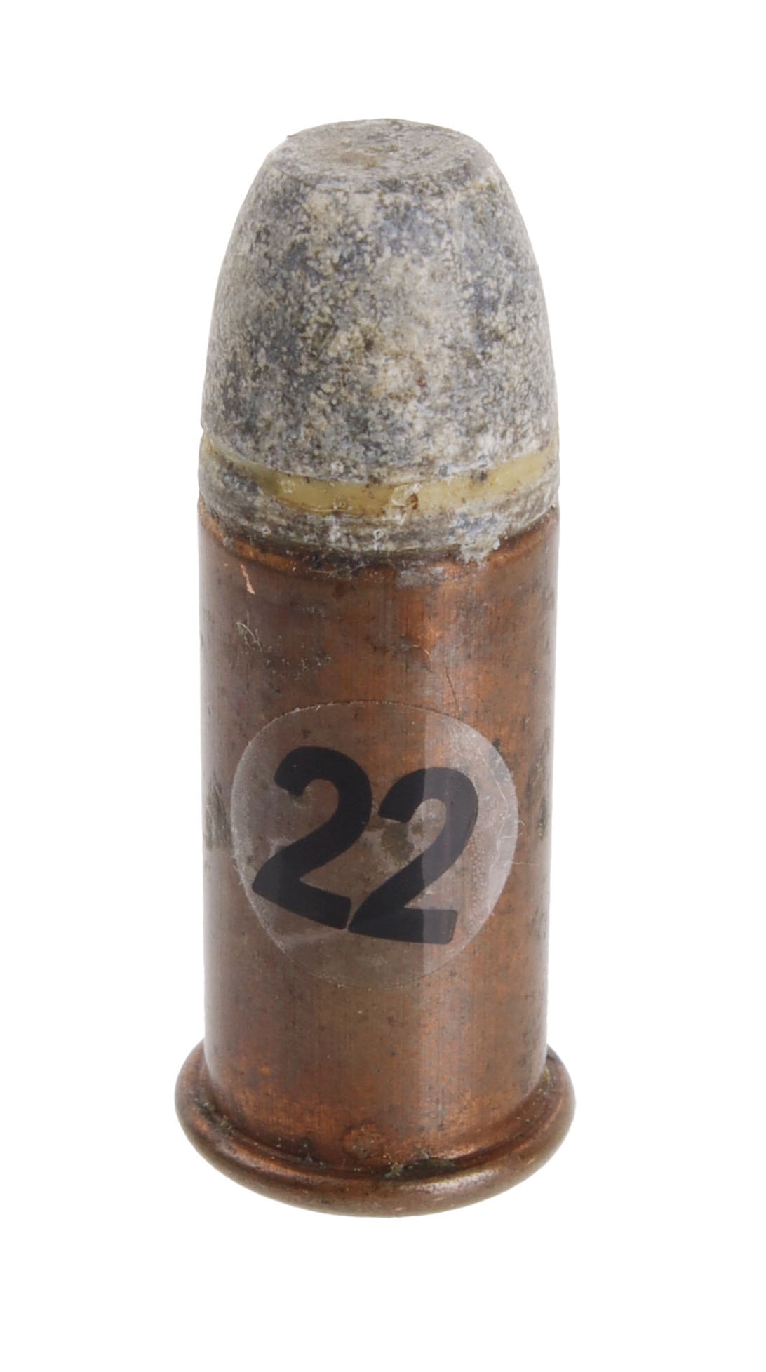 .44 Henry Rimfire Flat Top Long Case "U": For Henry M1860 repeating rifle. Headstamped "U." Length 1.33 inches.