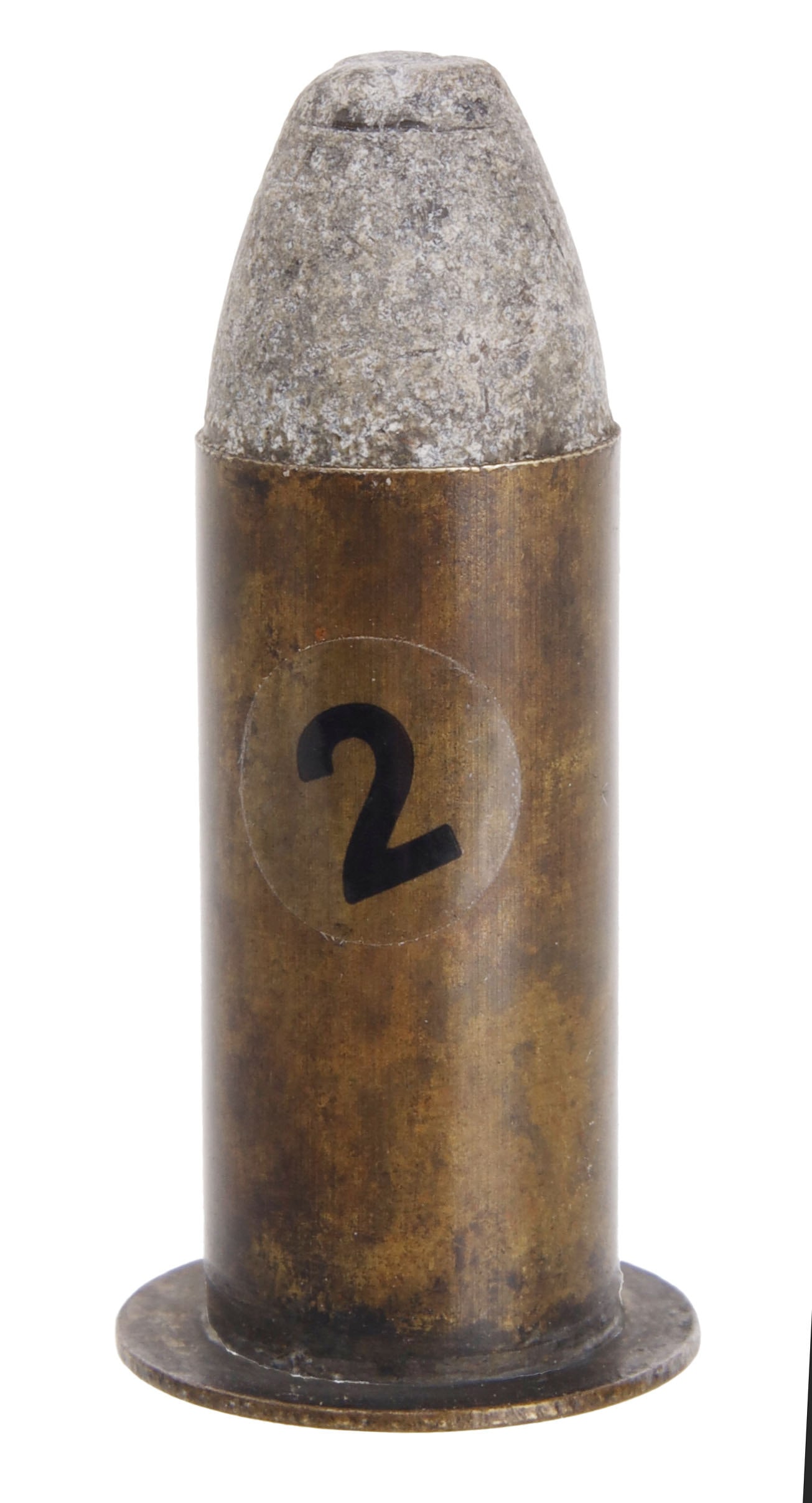.50 Cal Maynard Cavalry Carbine Cartridge: .50 cal cartridge for the US Maynard Cavalry Carbine. Length 1.68 inches.