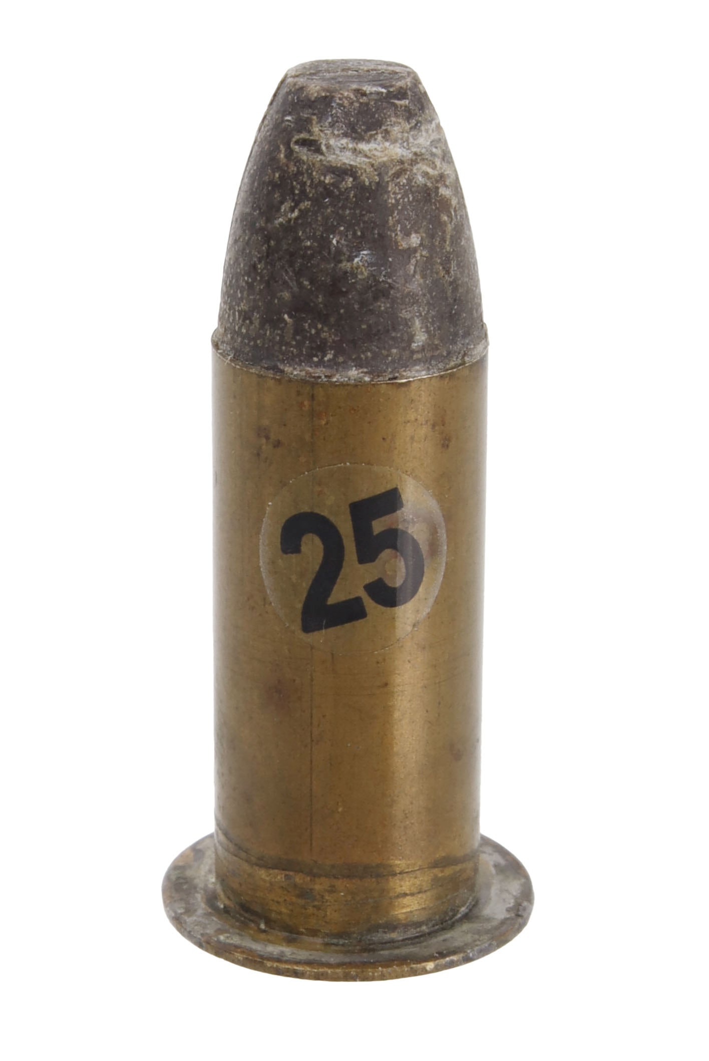 Civil War .50 Maynard Flat Tip Cartridge Non-Dug: Civil War .50 Maynard cartridge for 1st and 2nd Model Maynard carbines. Overall length 1.745 inches.