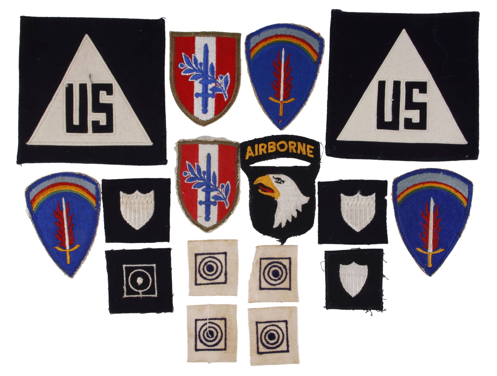 WWII US Uniform Patch 101st Airborne Lot of 16 Pcs (1 of 5)
