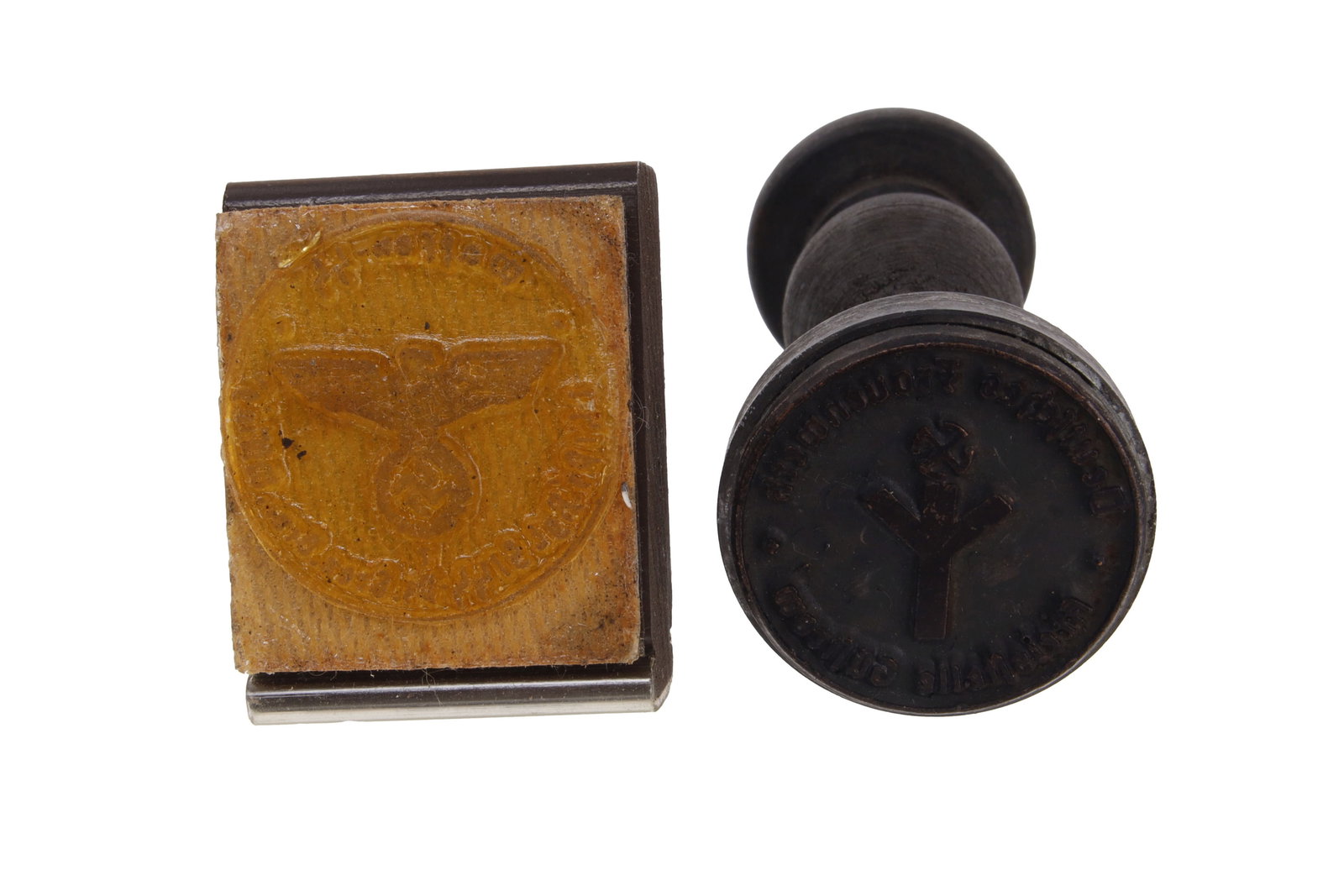 WWII German Third Reich Hand Stamps Lot of 2 (1 of 3)