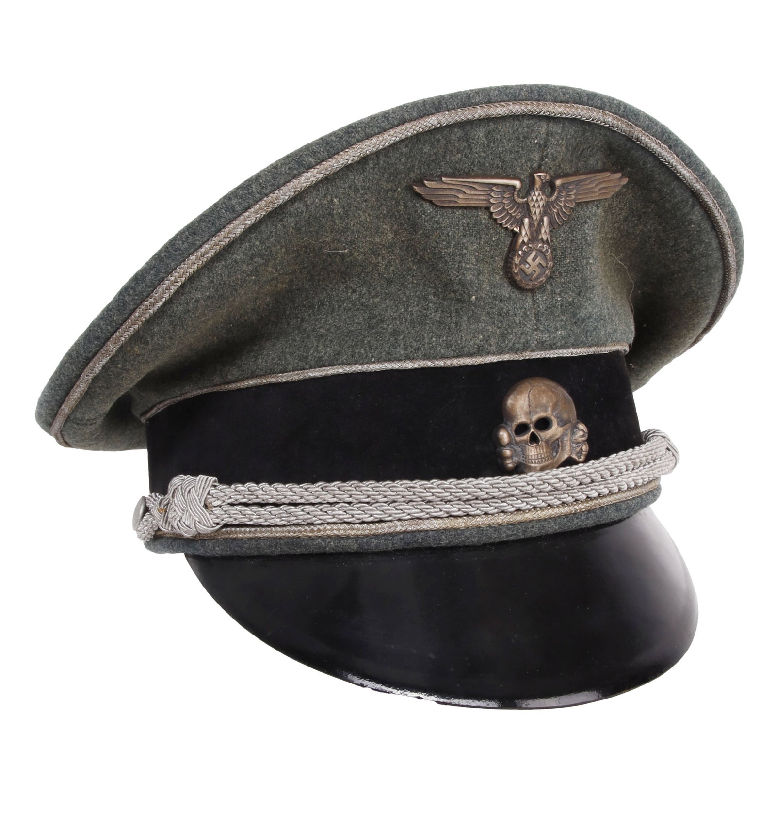 SS Schutzstaffel Officer Visor WWII German Reich (1 of 7)