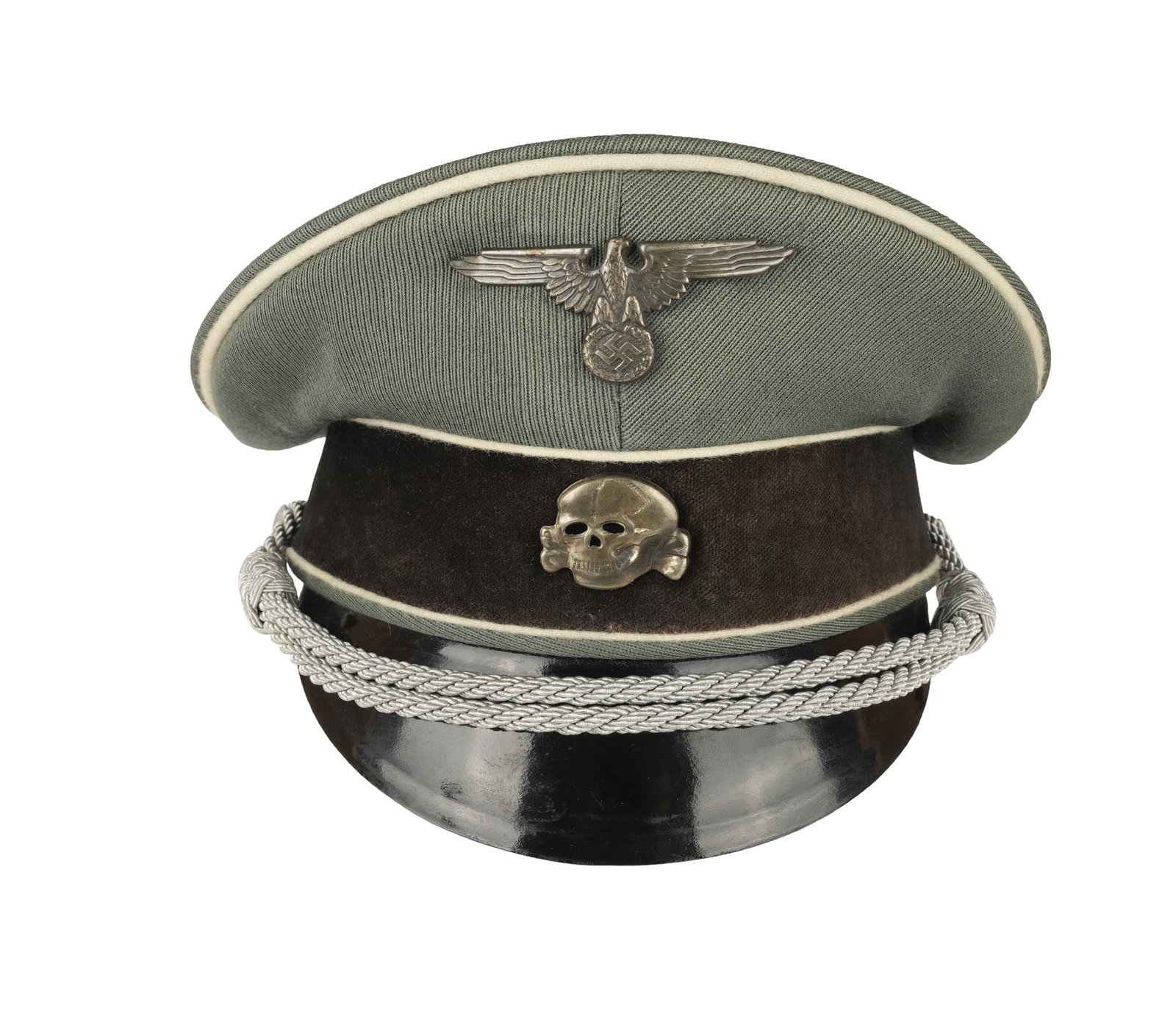 SS Schutzstaffel Officer Visor WWII German Reich (1 of 8)