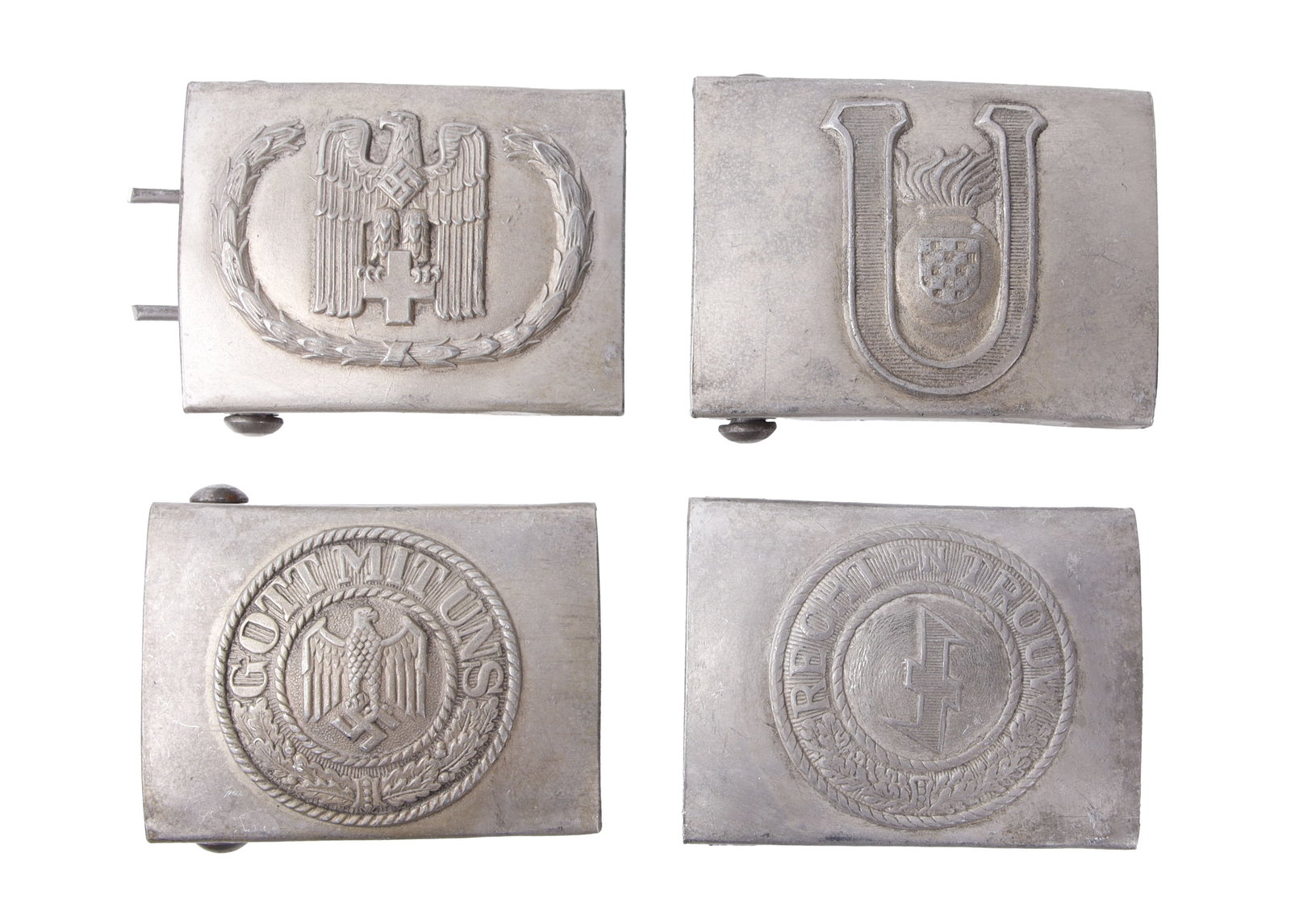 4 Belt Buckles Army DRK WWII German Reich (1 of 6)