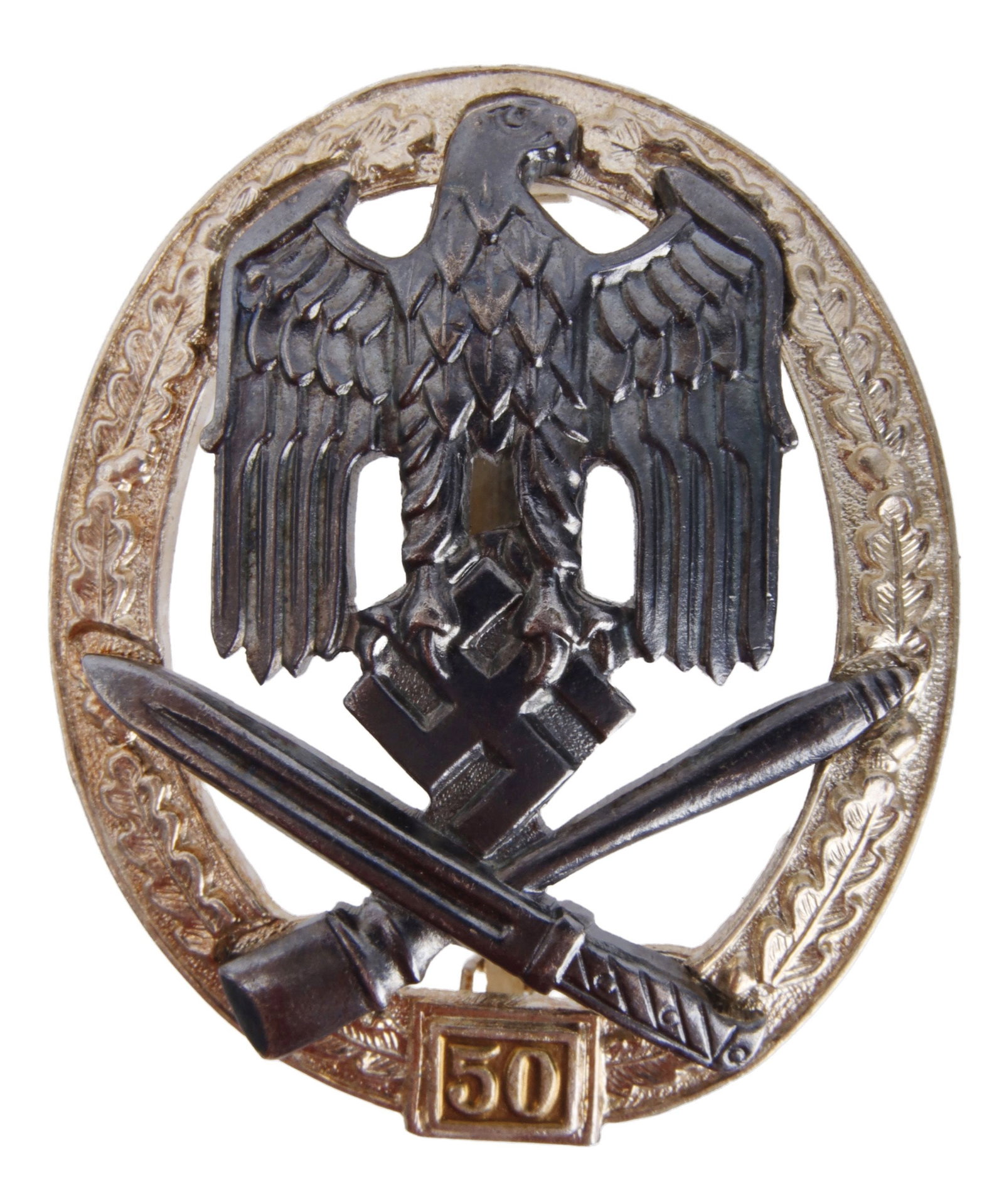 Wehrmacht General Assault Badge 50 Engagements (1 of 2)