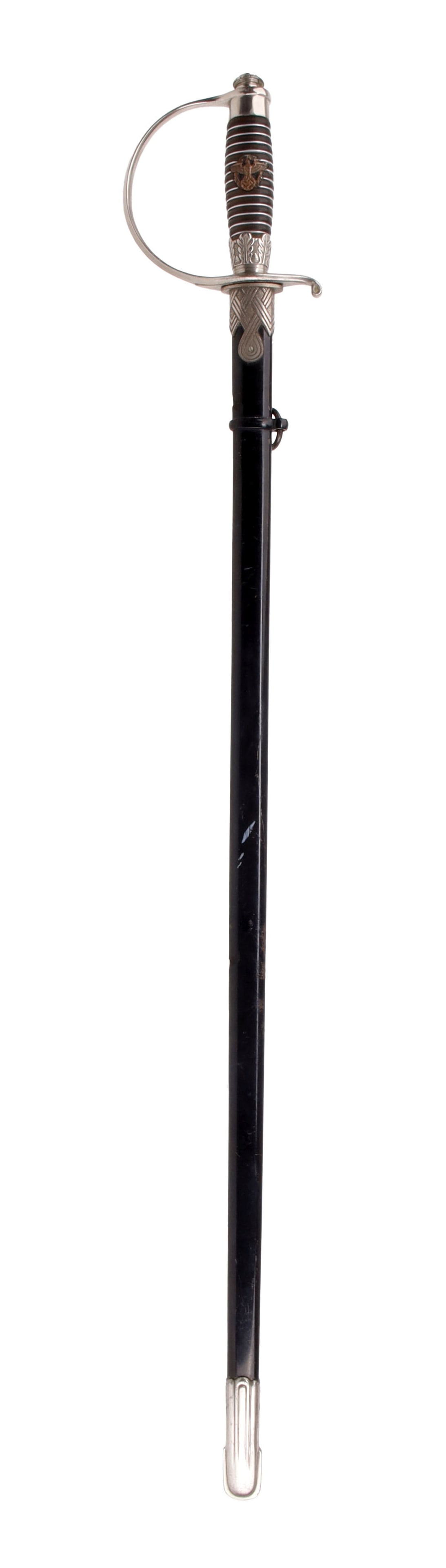 Weyersberg-Made SS Polizei Honor Degen Sword: An honor degen for a Waffen-SS Polizei member. Polizei adler on hilt. Stamped as made by Weyersberg. 35.5 inches pommel to tip.
