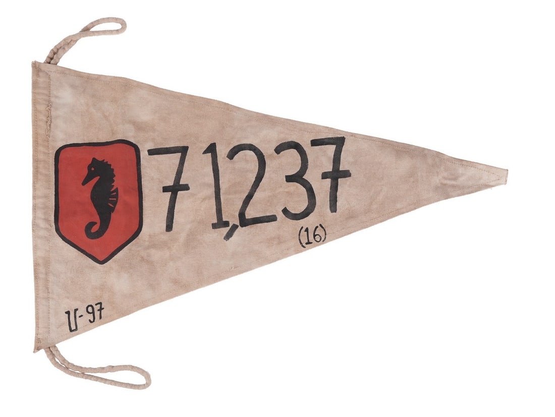 U-Boat U-97 Tonnage Kill Pennant Flag WWII German (1 of 7)