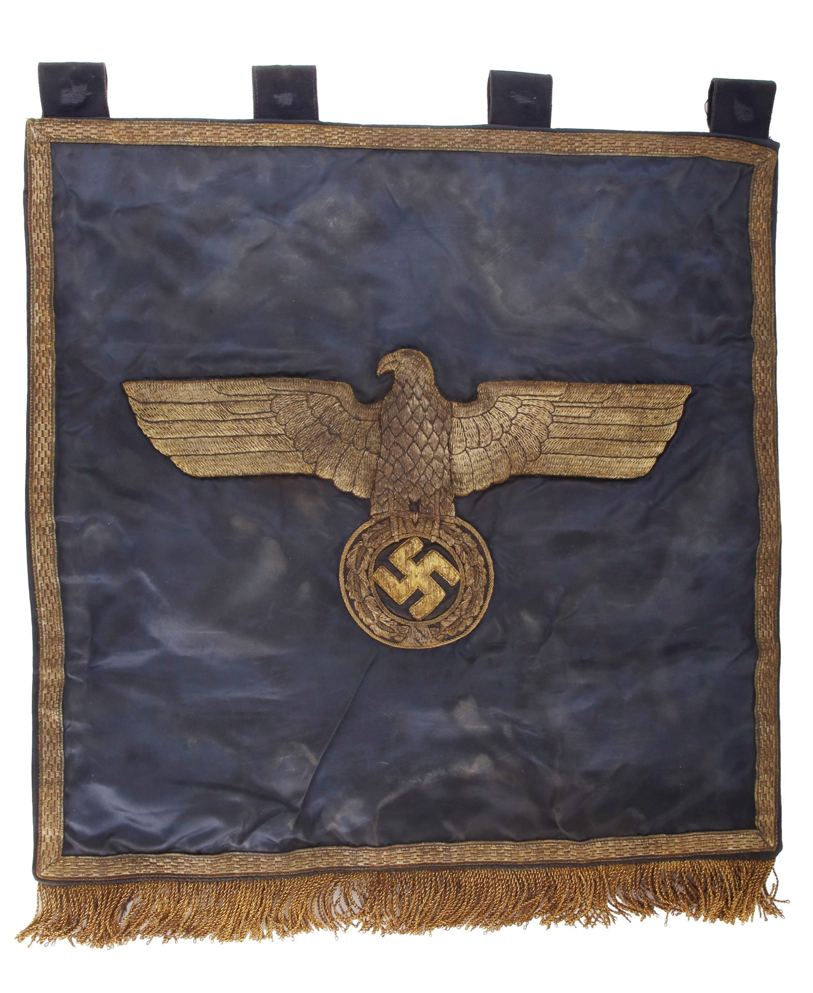 WWII German Trumpet Banner Bullion Embroidered (1 of 2)