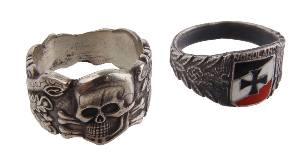 2 Silver Rings Iron Cross WWII German Reich (1 of 10)
