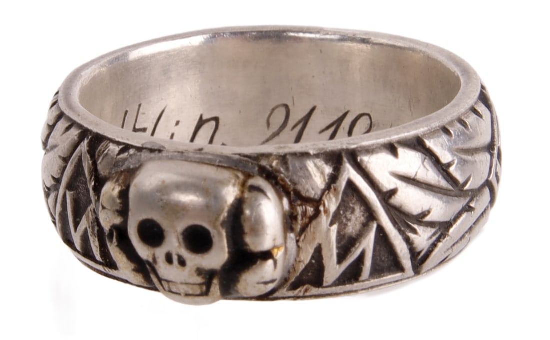 WWII 1944 Date Himmler SS Silver Honor Ring (1 of 7)