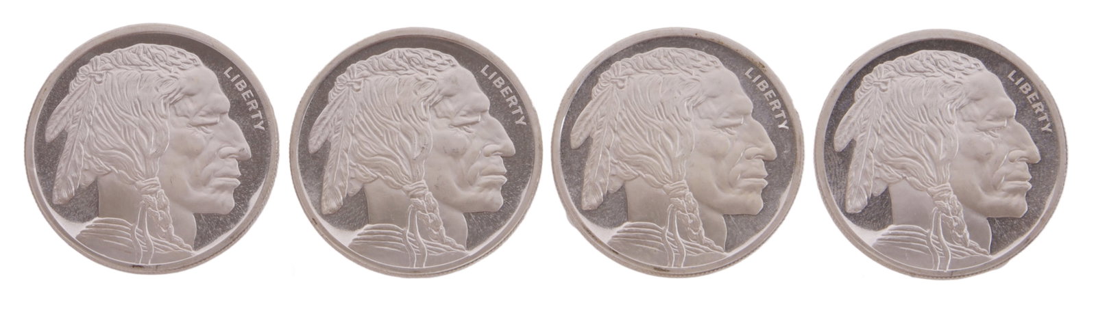Four Half Ounce .999 Silver Rounds Buffalo Design (1 of 2)