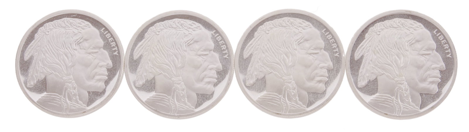 Four Half Ounce .999 Silver Rounds Buffalo Design (1 of 3)