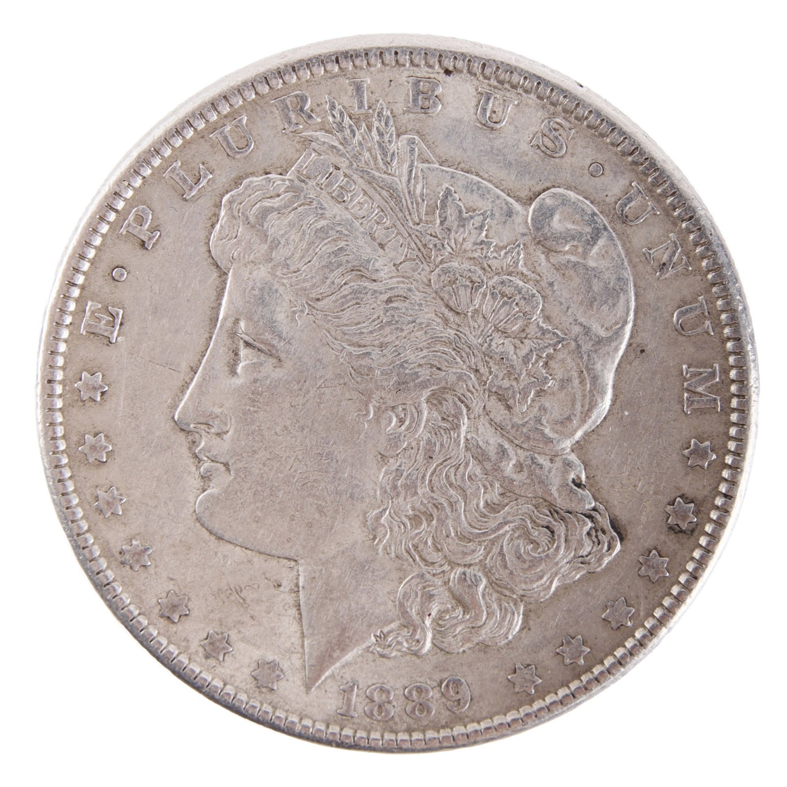 1889 Morgan Dollar AU .900 US Silver Coin (1 of 2)