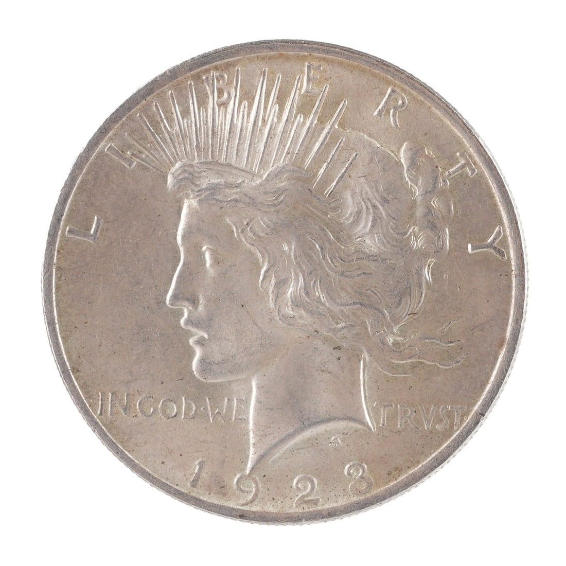 1923 US Silver Peace Dollar Coin (1 of 2)