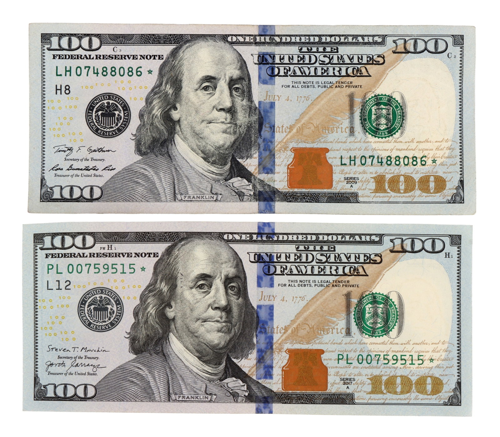 $200 Face Value in $100 Star Bills (1 of 6)
