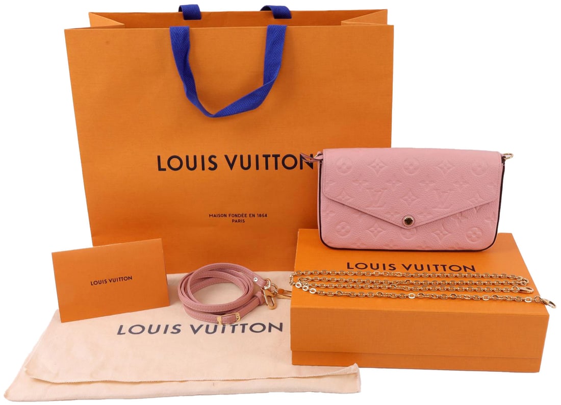 Louis Vuitton Felicie Monogrammed Leather Rose (1 of 10)