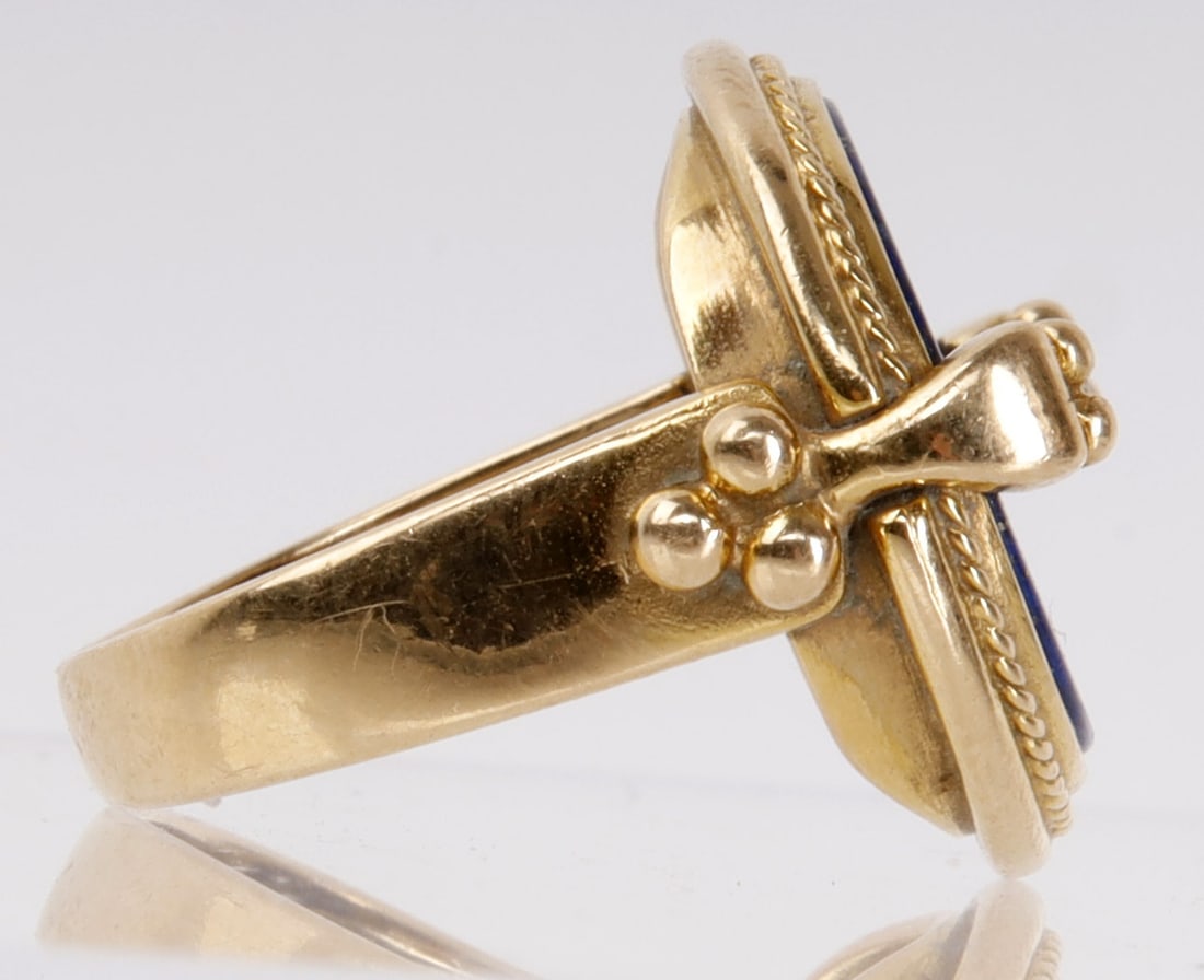 Lapis Lazuli 18K Gold Statement Ring - 2