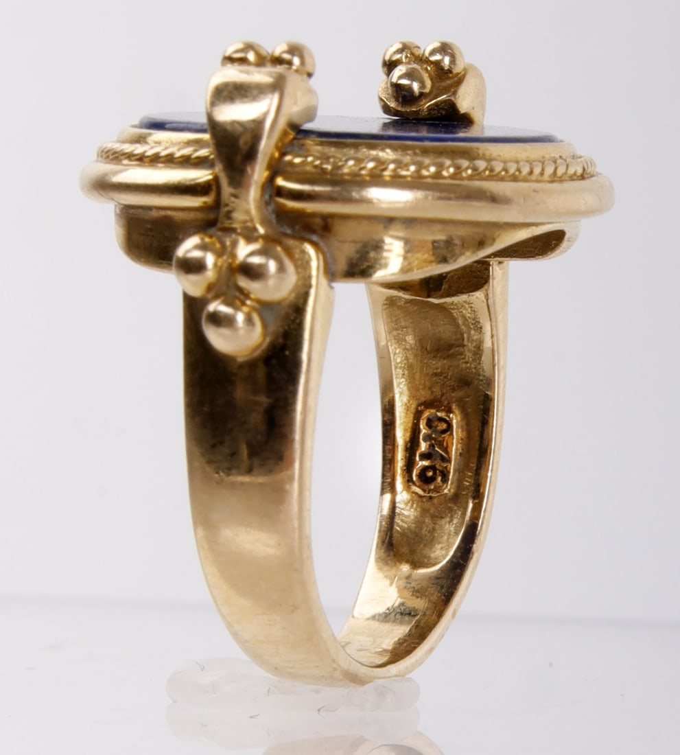 Lapis Lazuli 18K Gold Statement Ring - 4