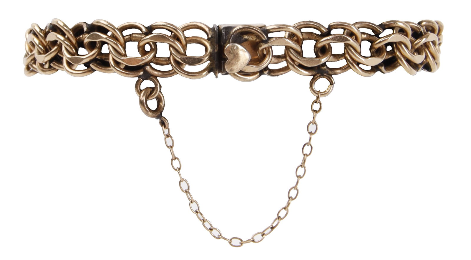 Elco Mid-Century Gold Charm Bracelet Antique: A gold charm bracelet. Marked 1/20 12K. Marked Elco. Measures 8 inches clasped. Weighs 14 grams. | This lot has a reserve.