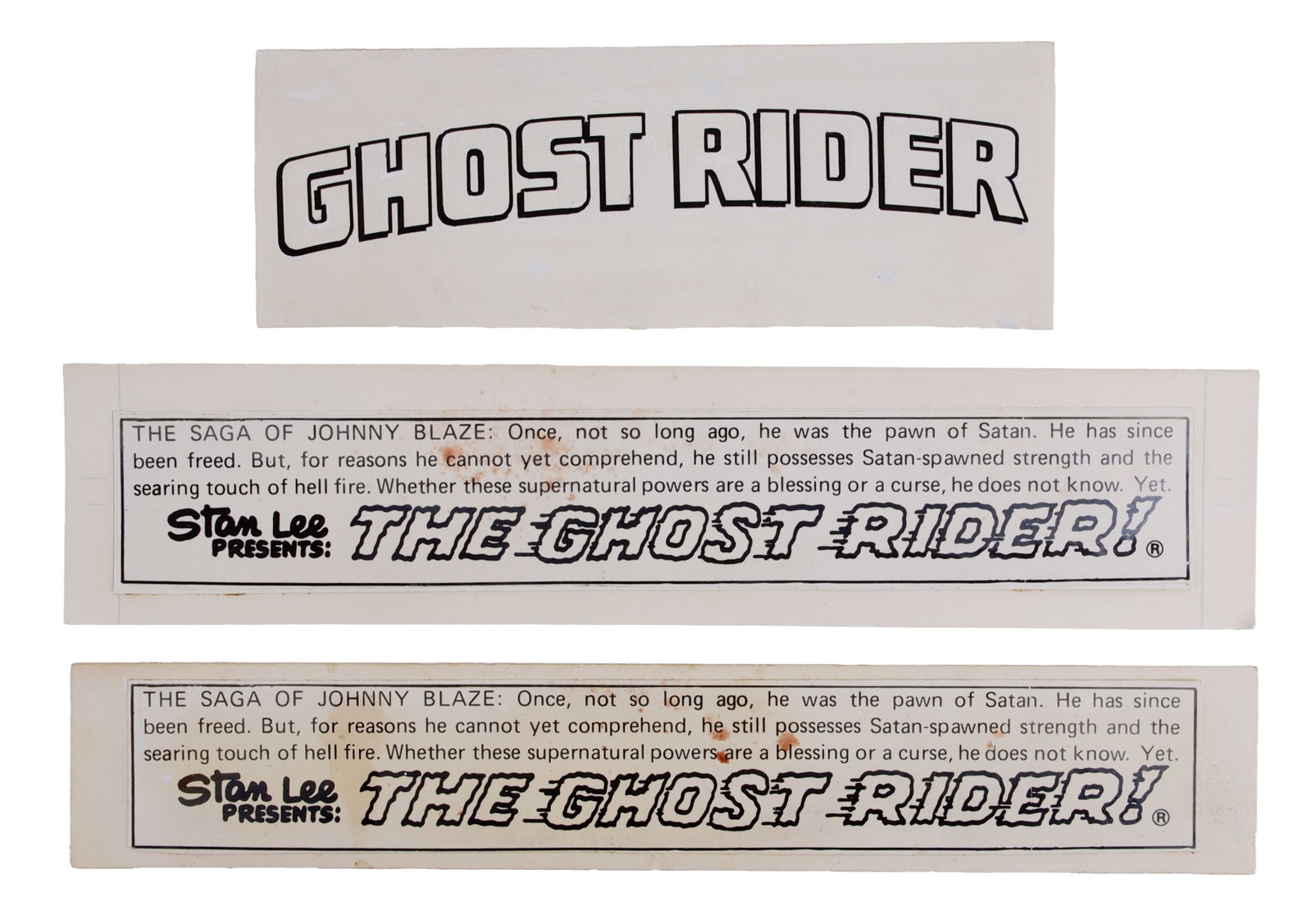 Marvel Comics Ghost Rider Production Art (1 of 2)