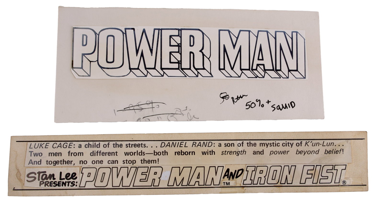 Marvel Comics Power Man Iron Fist Production Art (1 of 2)