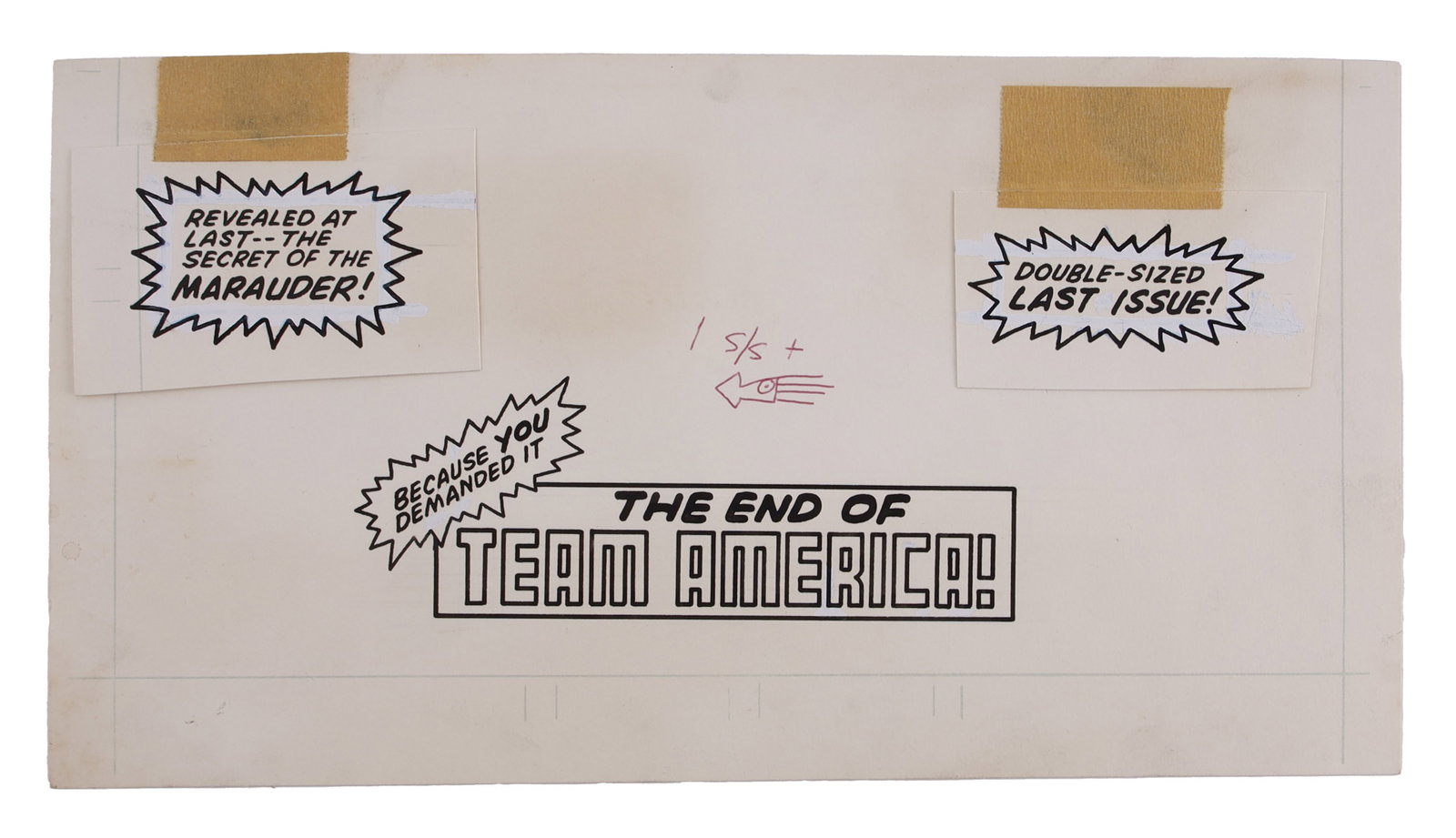 Marvel Comics Team America Final Issue Art (1 of 2)