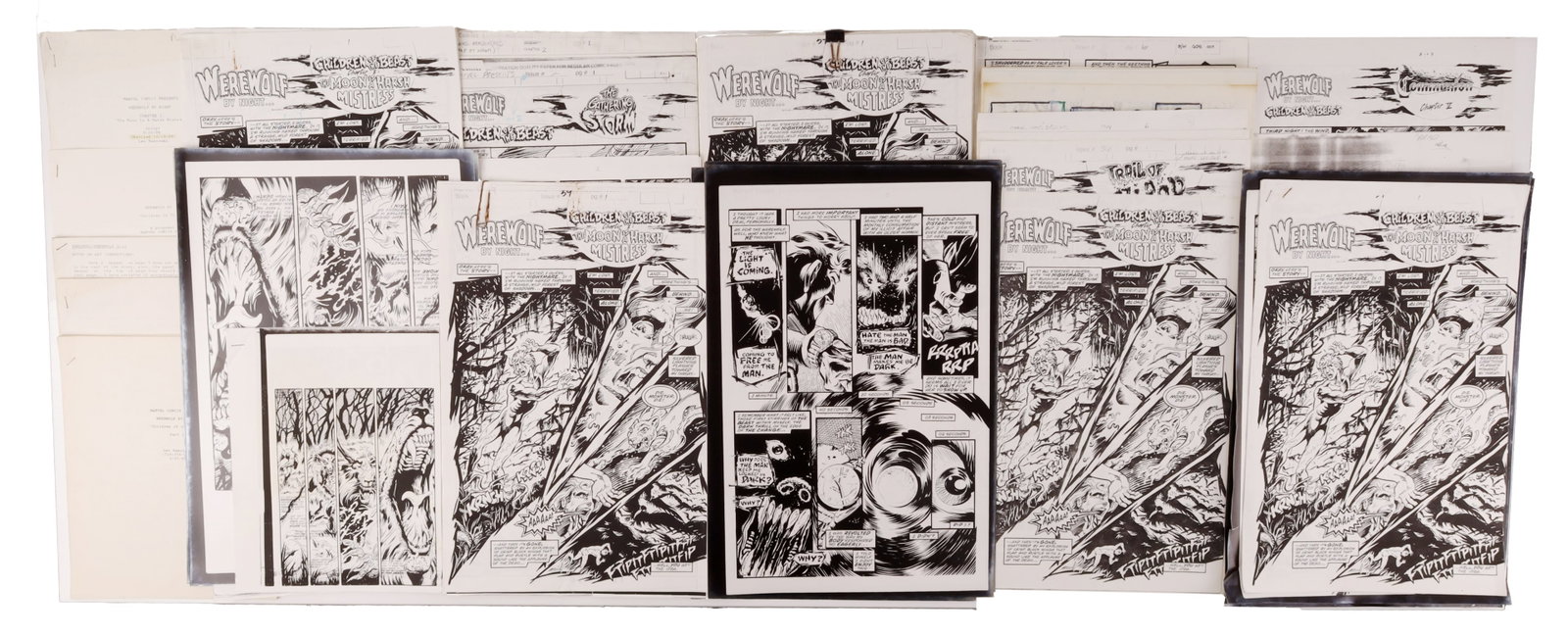 Marvel Comics Werewolf By Night Production Archive (1 of 11)