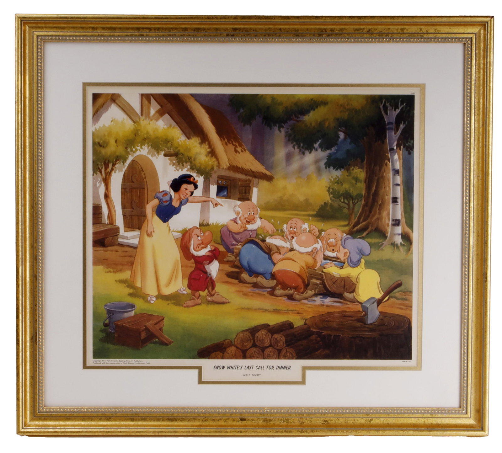 Snow White's Last Call for Dinner 1947 Litho Print (1 of 4)