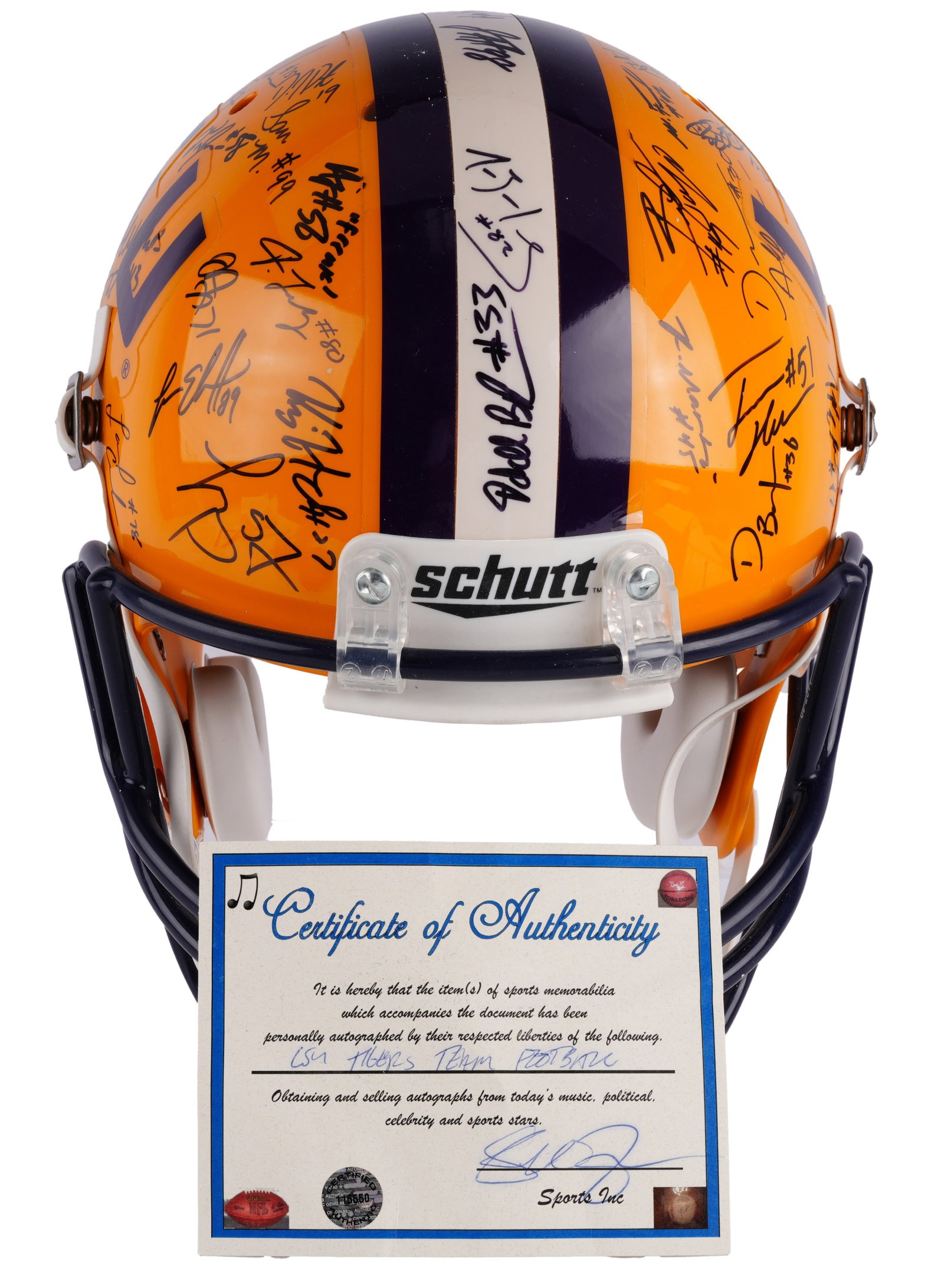 2010-2011 LSU Tigers Team Signed Football Helmet (1 of 6)