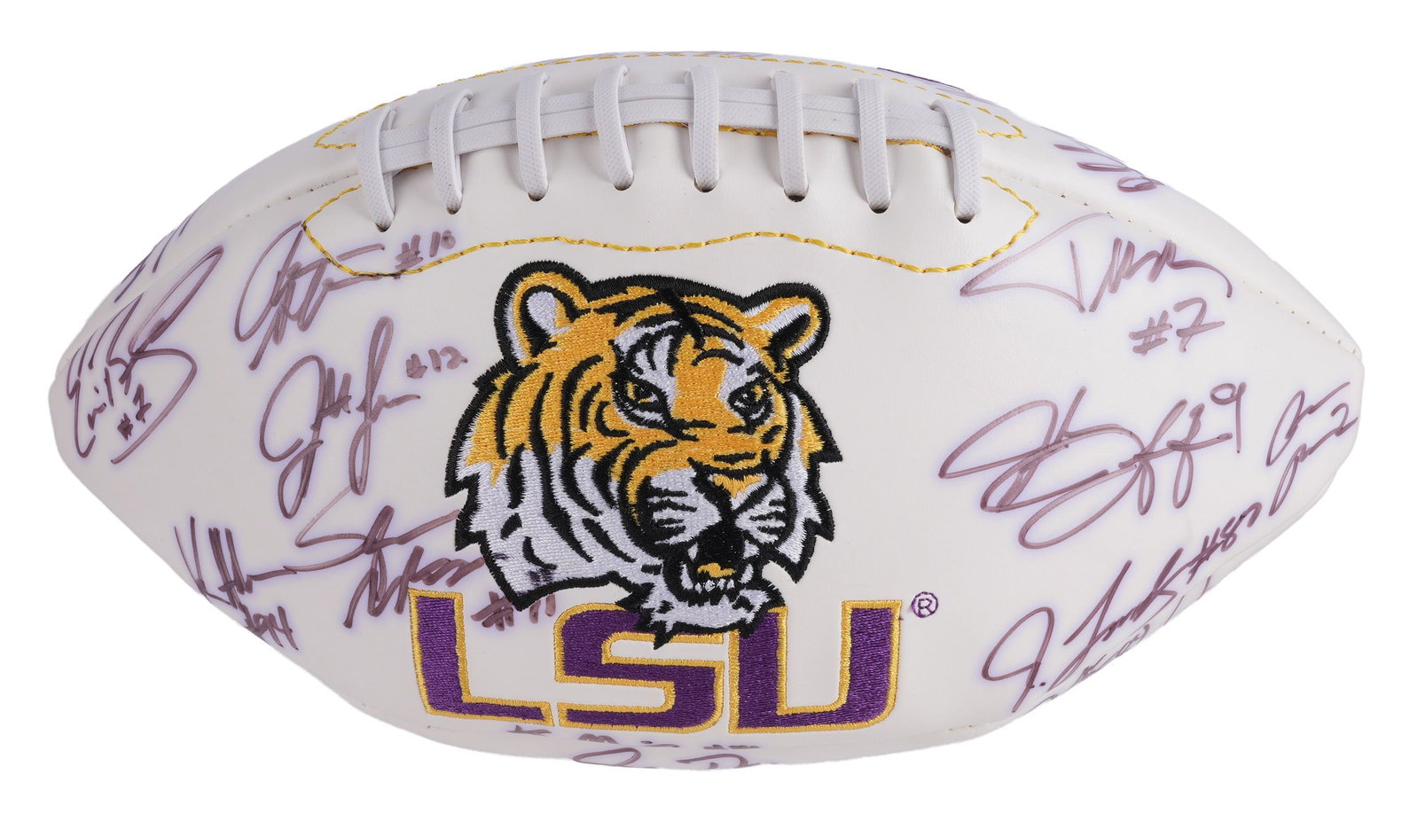 2018-2019 LSU Tigers Signed Championship Football (1 of 6)