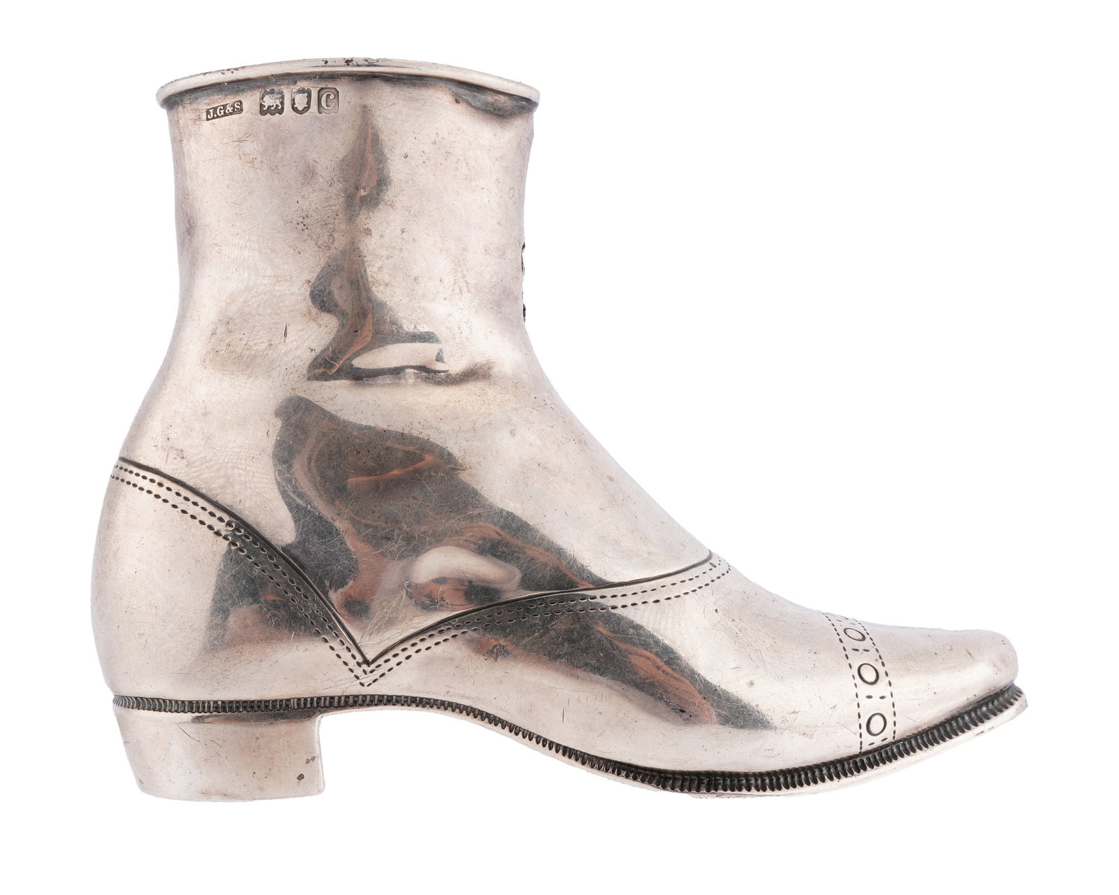 Boot Antique Pin Holder 1898 Sterling Silver (1 of 6)