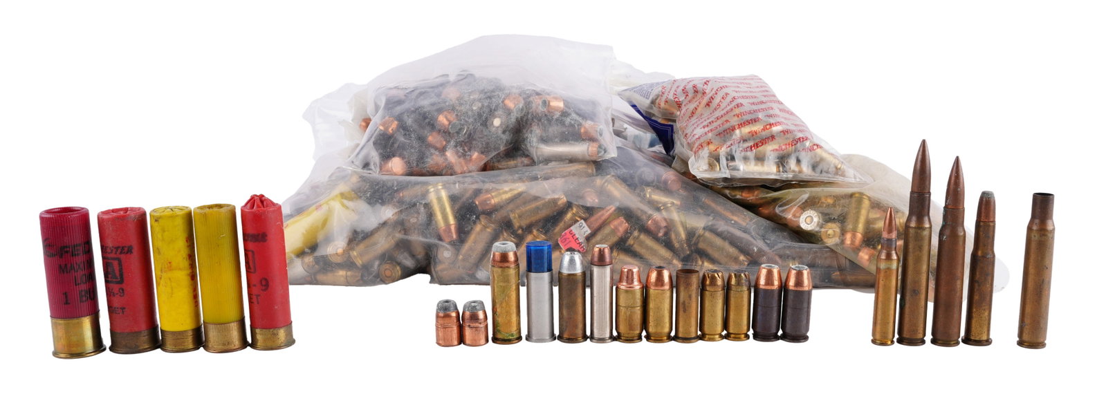 24 Pounds Loose Mixed Rifle Pistol & Shotgun Ammo: Lot of loose mixed rifle and pistol ammunition. Gross weight 24 pounds. No international shipping. Sold as-is.