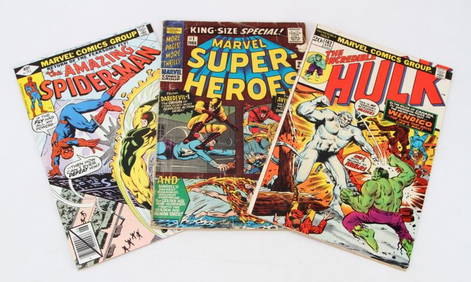 THREE MARVEL COMICS HULK SPIDERMAN SUPER HEROES (1 of 4)