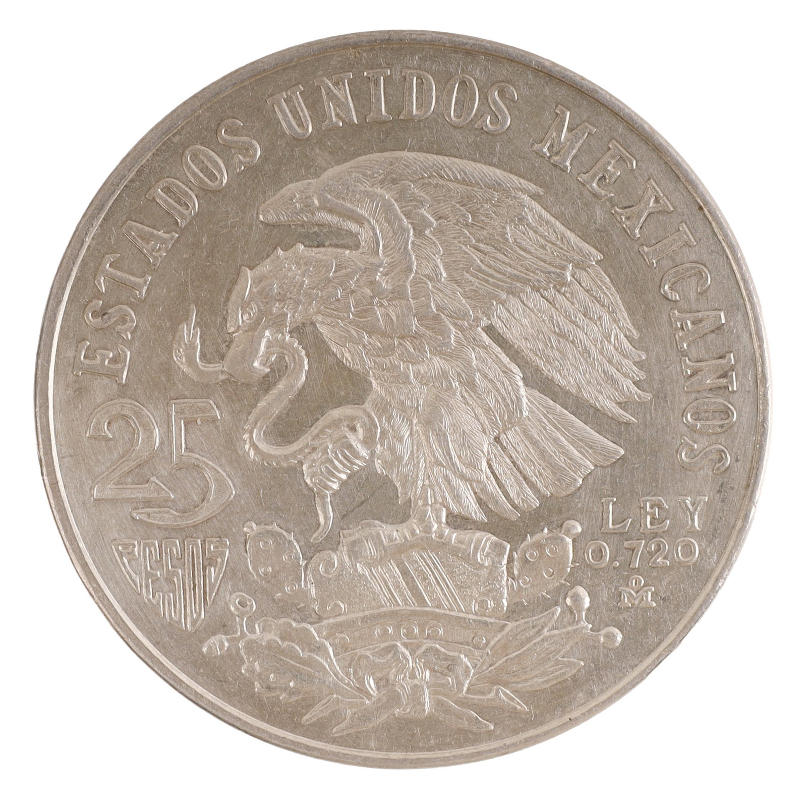 1968 Mexico Pesos 25 XIX Olympics Silver Coin: 1968 Olympics Mexican Coin. 25 Pesos. 22.5 grams 0.720 Silver. Metal: .720 Silver Country of Origin: Mexico Year Minted: 1968
