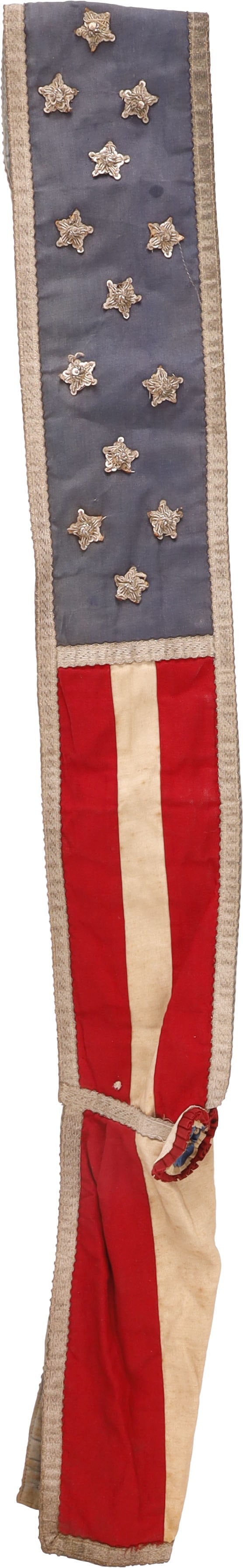 1880s Thirteen Star US Flag Baldric Sash (1 of 4)