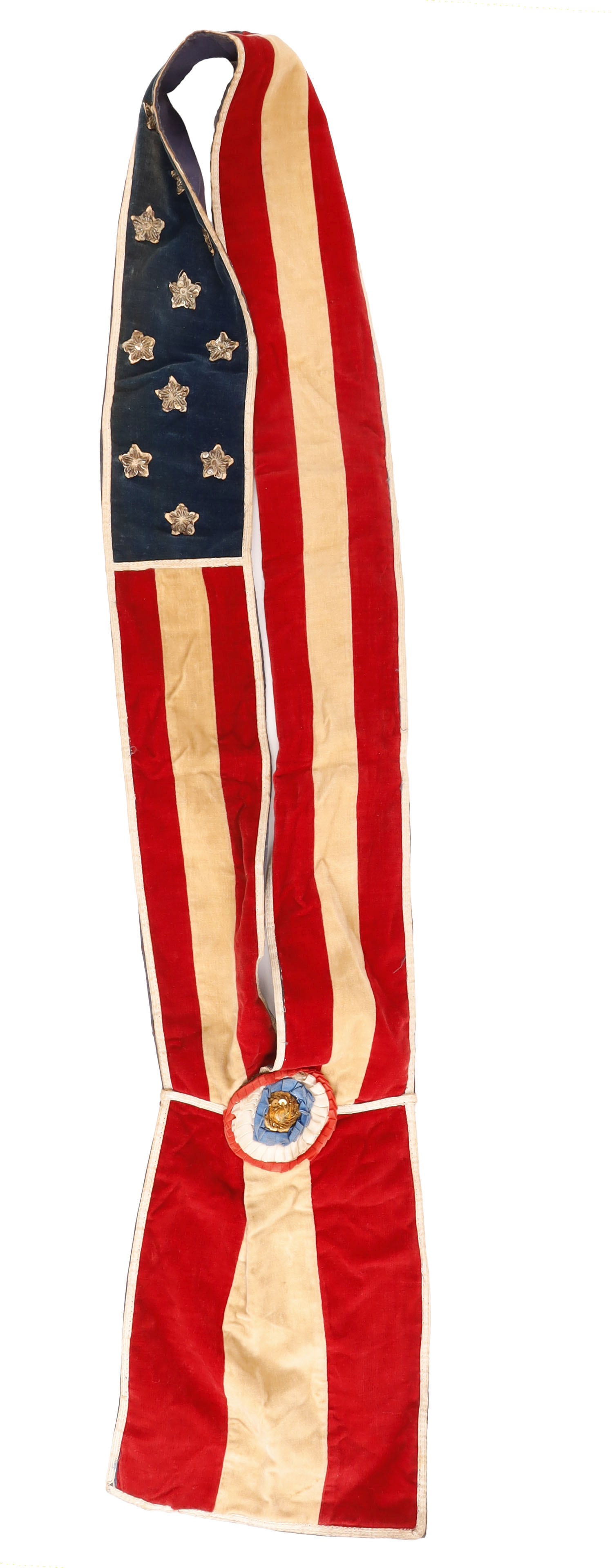 1880s US Thirteen Star Flag Baldric Sash (1 of 4)