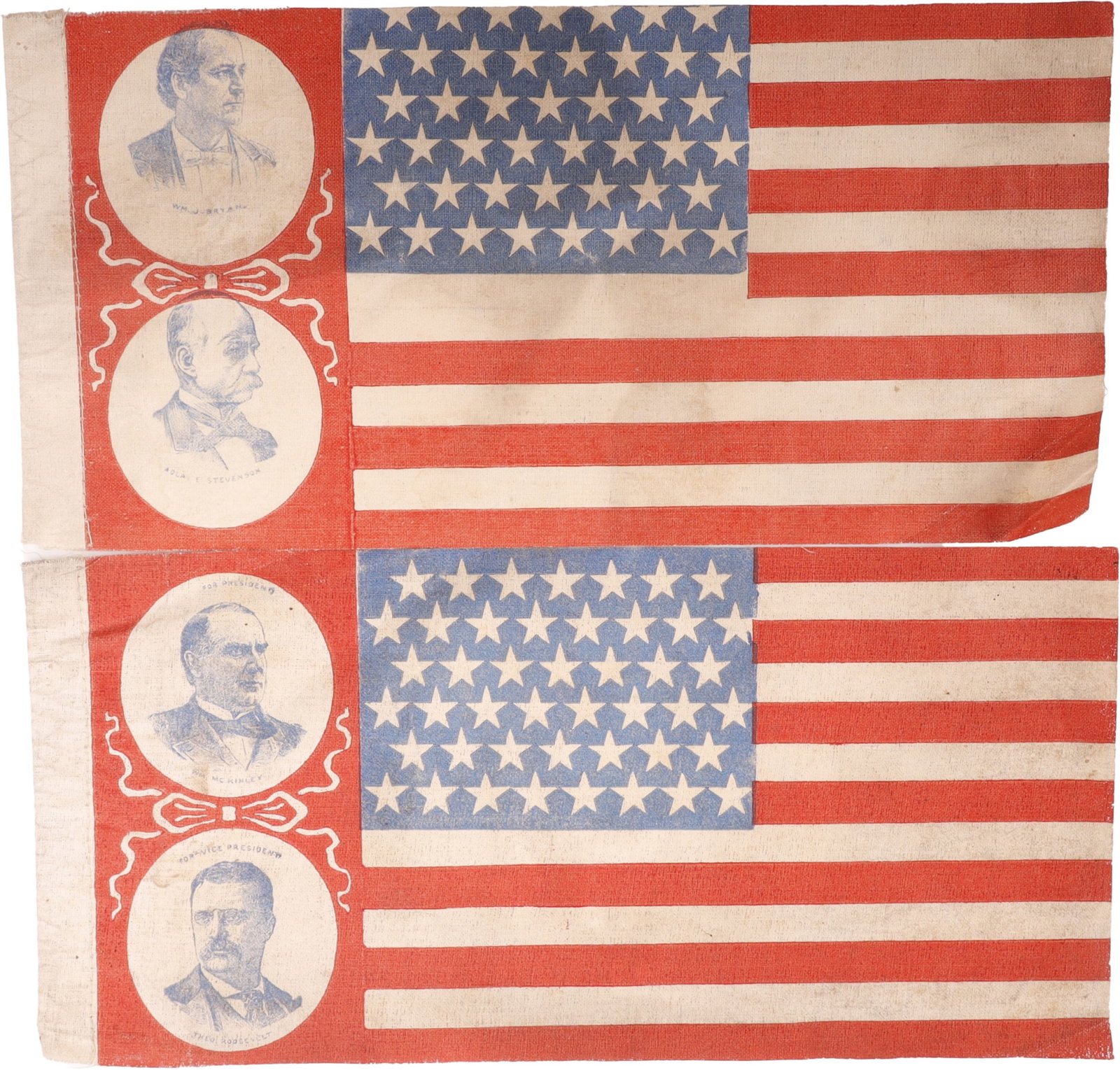 1900 Election Flags McKinley Roosevelt Bryan (1 of 4)