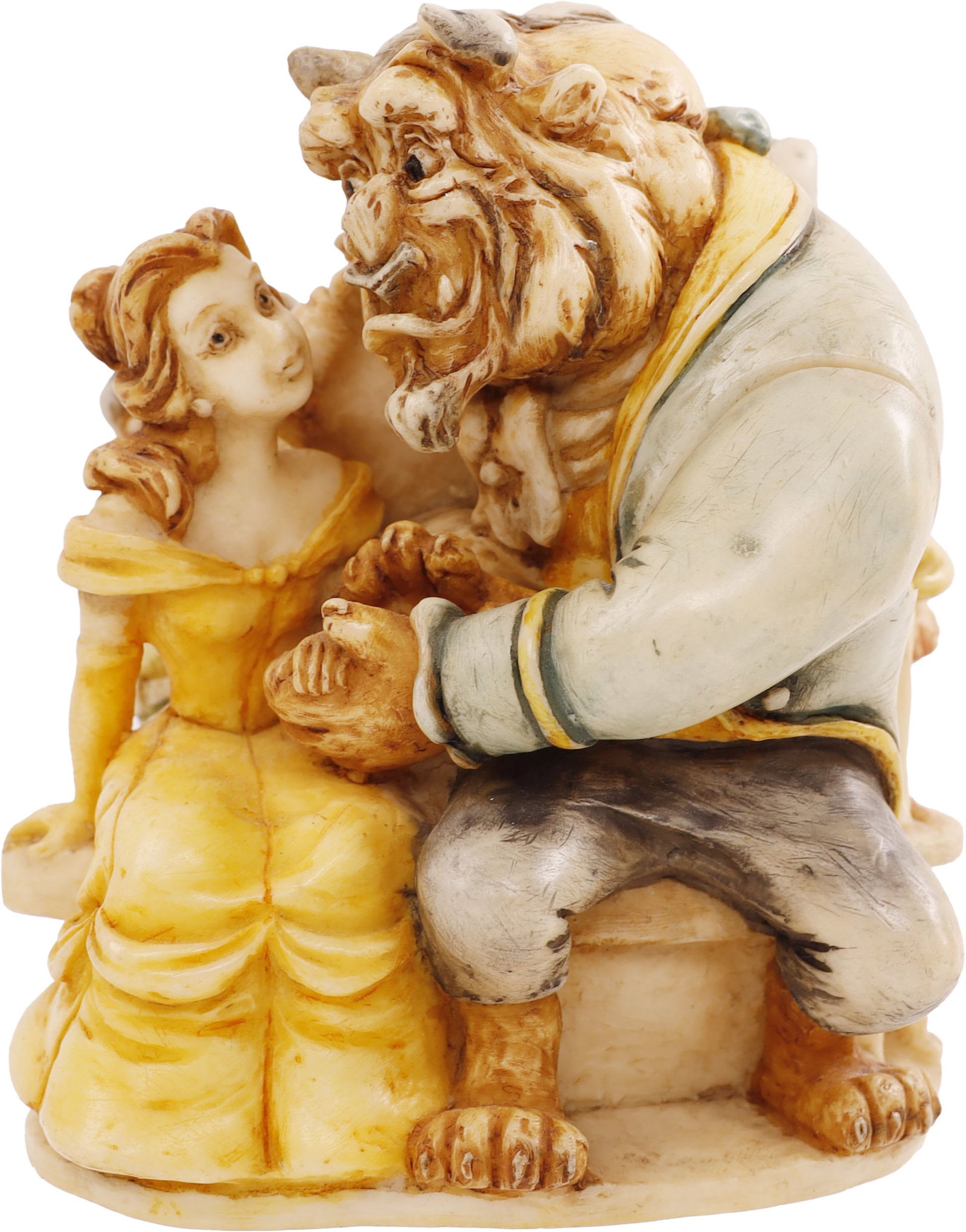 Harmony Kingdom Be Our Guest Beauty & the Beast: A resin box figurine titled 'Beauty and the Beast' by Harmony Kingdom (Model WDWBEAU). Sculpted by Robert King, the piece belongs to the Disney Exclusive collection and depicts Belle and the Beast
