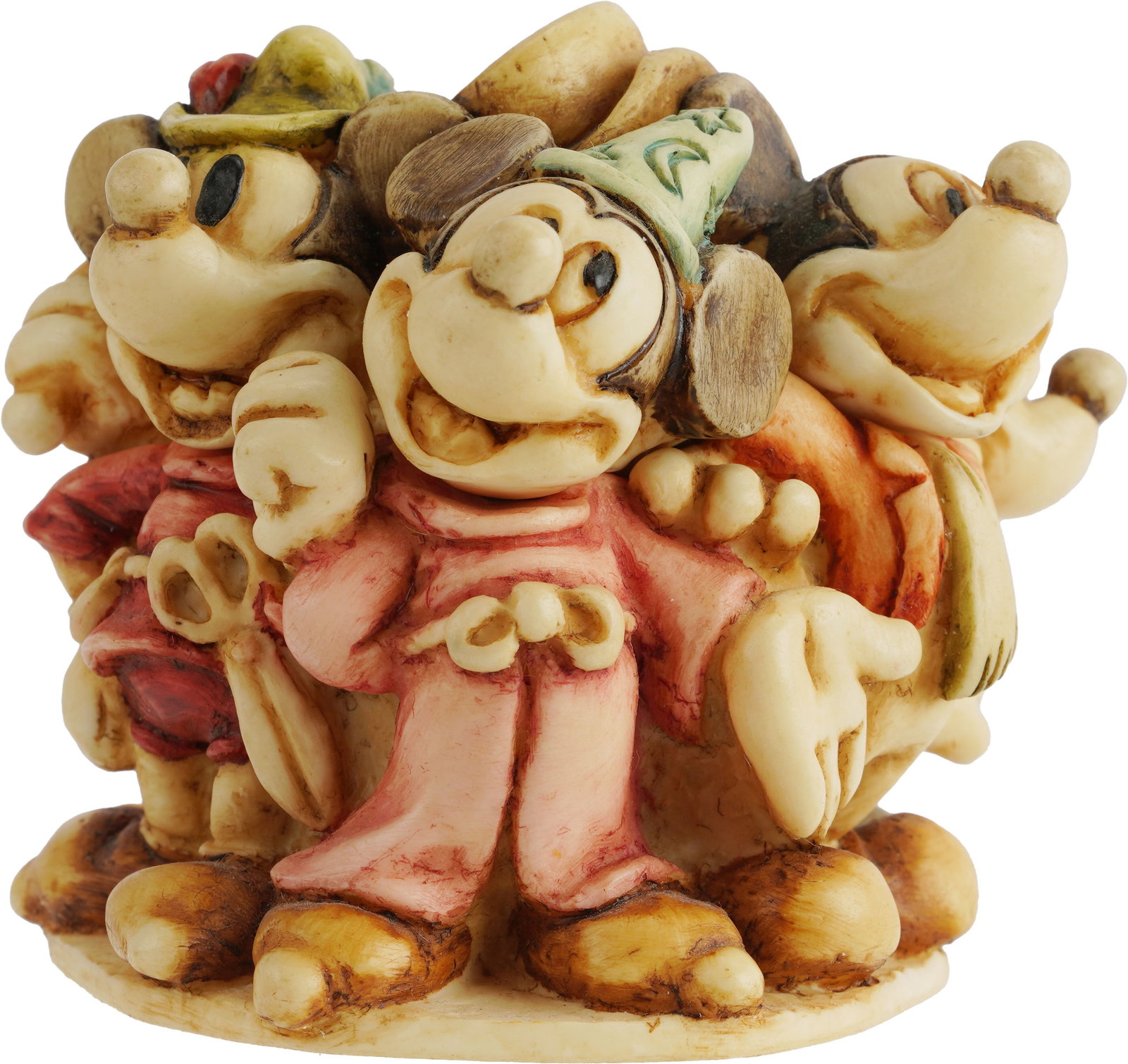 Harmony Kingdom Mickey Through the Years Disney: (Model WDWRMM). Sculpted by Robert King, the piece belongs to the Disney Exclusive collection and depicts Mickey Mouse in various iconic roles throughout his cinematic history. The lid opens to