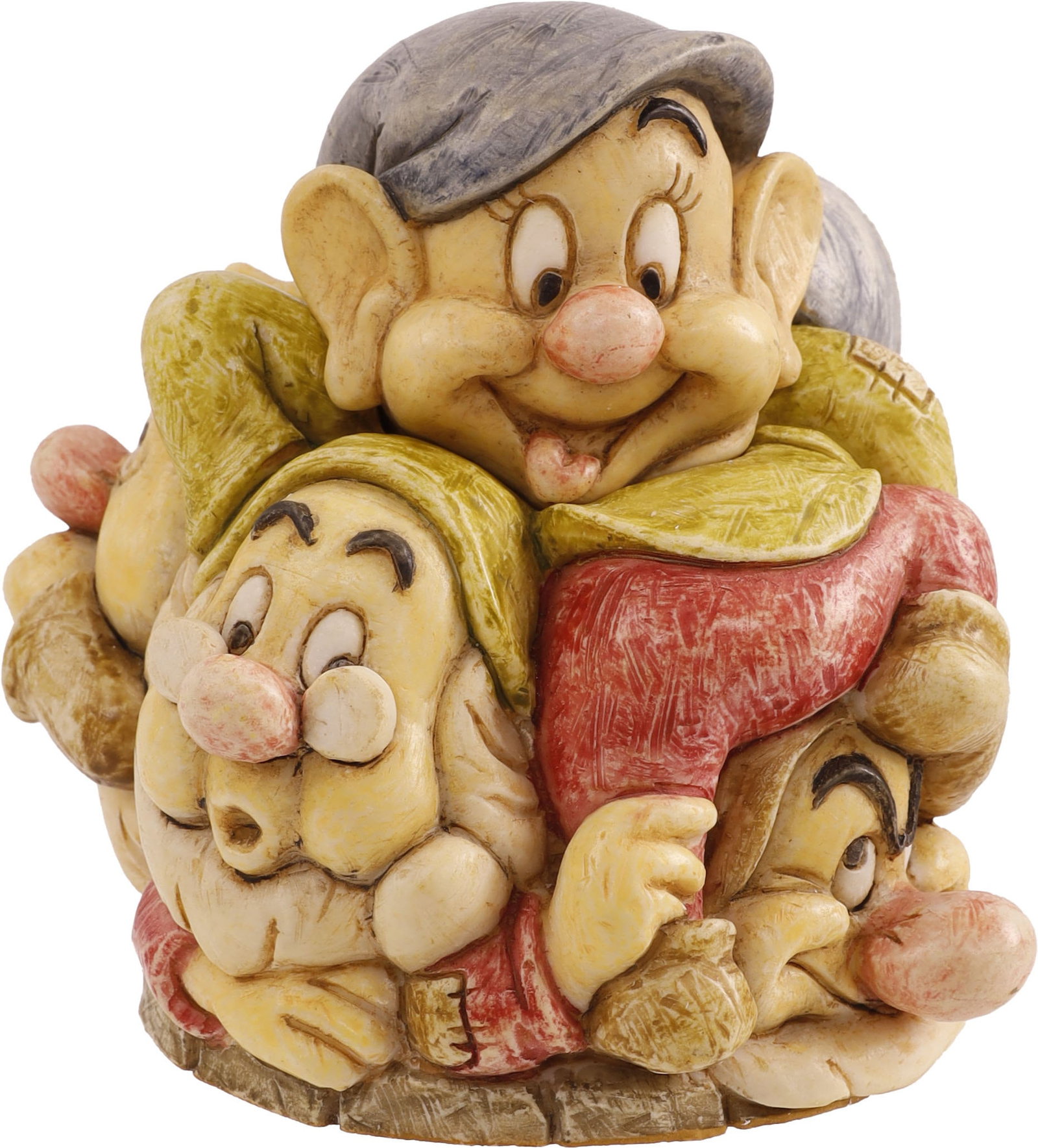 Seven Dwarfs Harmony Kingdom Disney Jubilee: A resin box figurine titled 'Disney Jubilee Seven Dwarfs' by Harmony Kingdom. The piece features the Seven Dwarfs characters. It belongs to the Disney collection. This lot has a reserve.