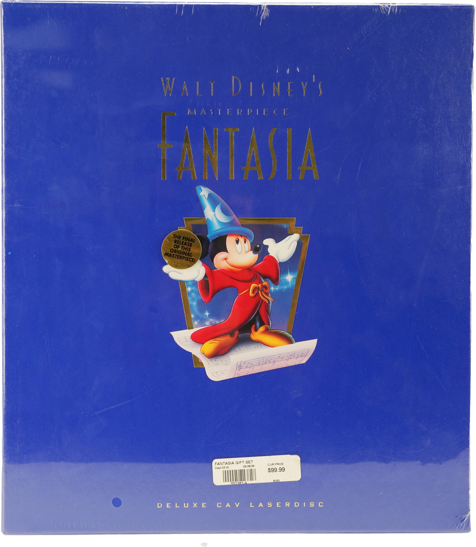 Fantasia Deluxe Cav LaserDisc Set Disney: A LaserDisc box set for Walt Disney's Fantasia. Accompanied by making of documentary, full page commemorative booklet, exclusive lithograph, and certificate of authenticity. Original $99.99 price tag.