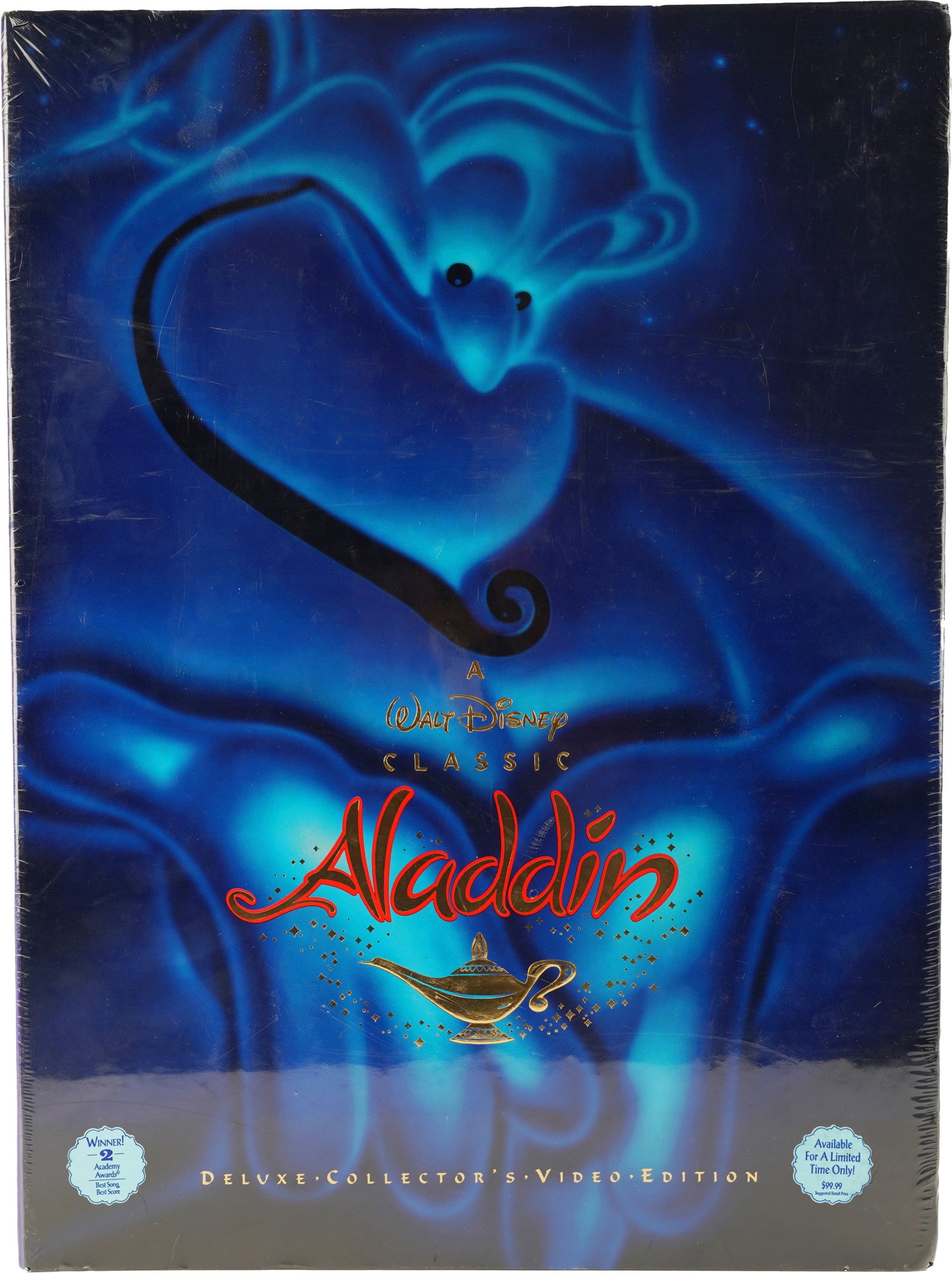 Aladdin Deluxe Collector's Edition VHS Disney: A deluxe collector's edition VHS set of Disney's Aladdin. Accompanied by making of book, making of documentary, music cd, and exclusive serialized lithographs.