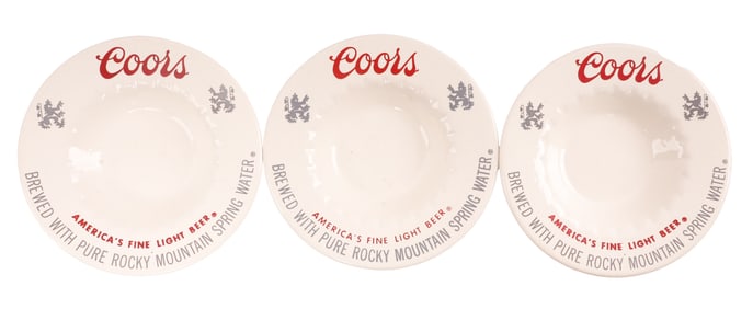 Coors Light Bar Ash Trays Lot of 3