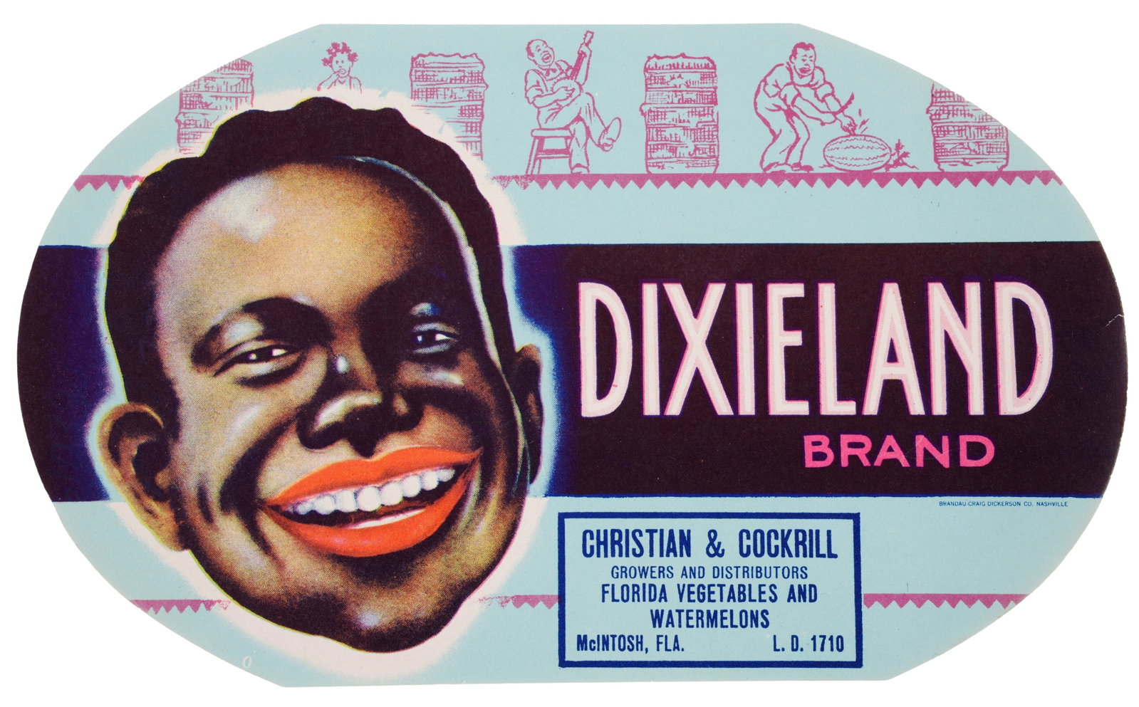 Dixieland Watermelon Black Americana Label (1 of 2)