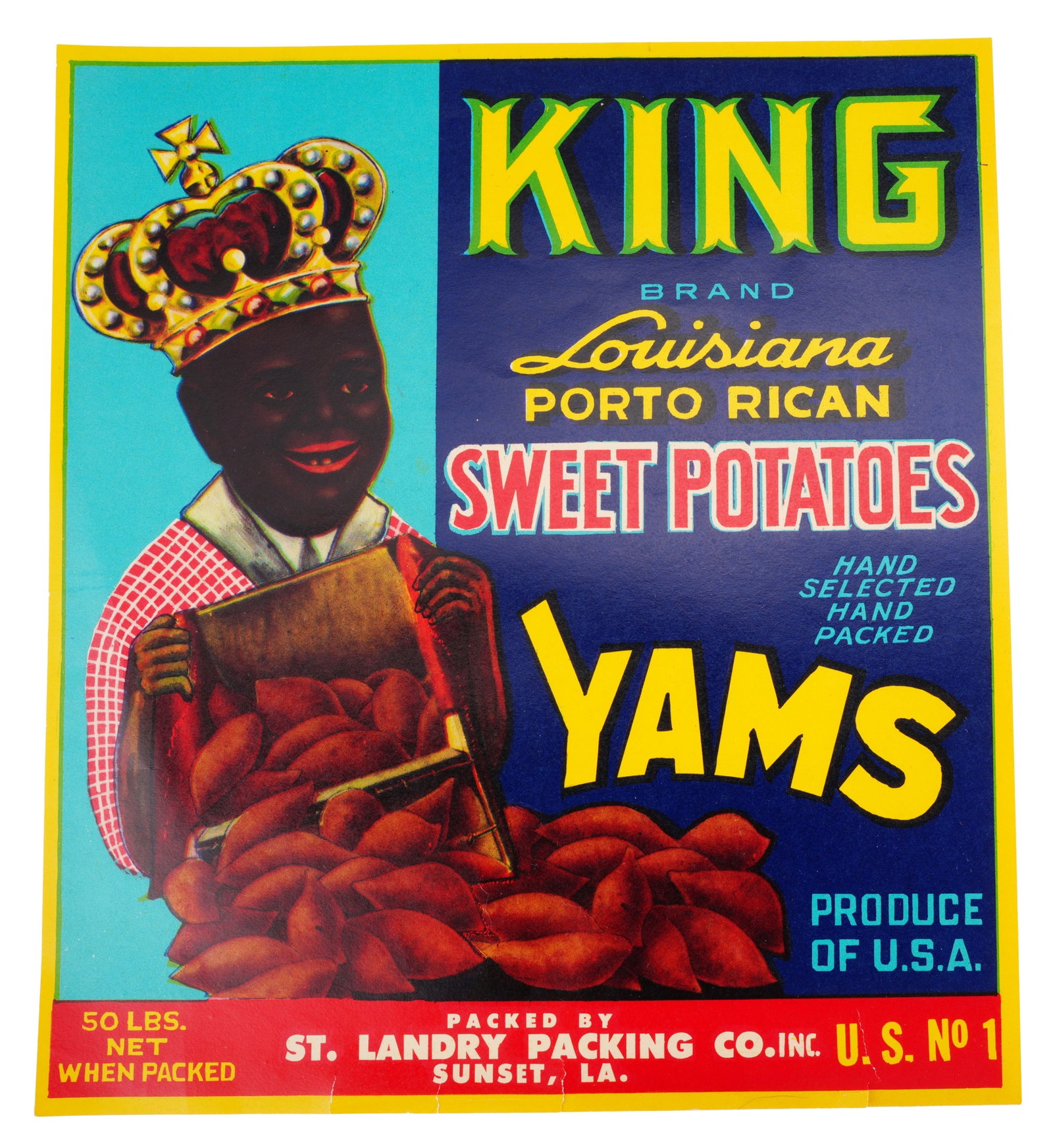 King Brand Louisiana Sweet Potatoes & Yams Label (1 of 2)